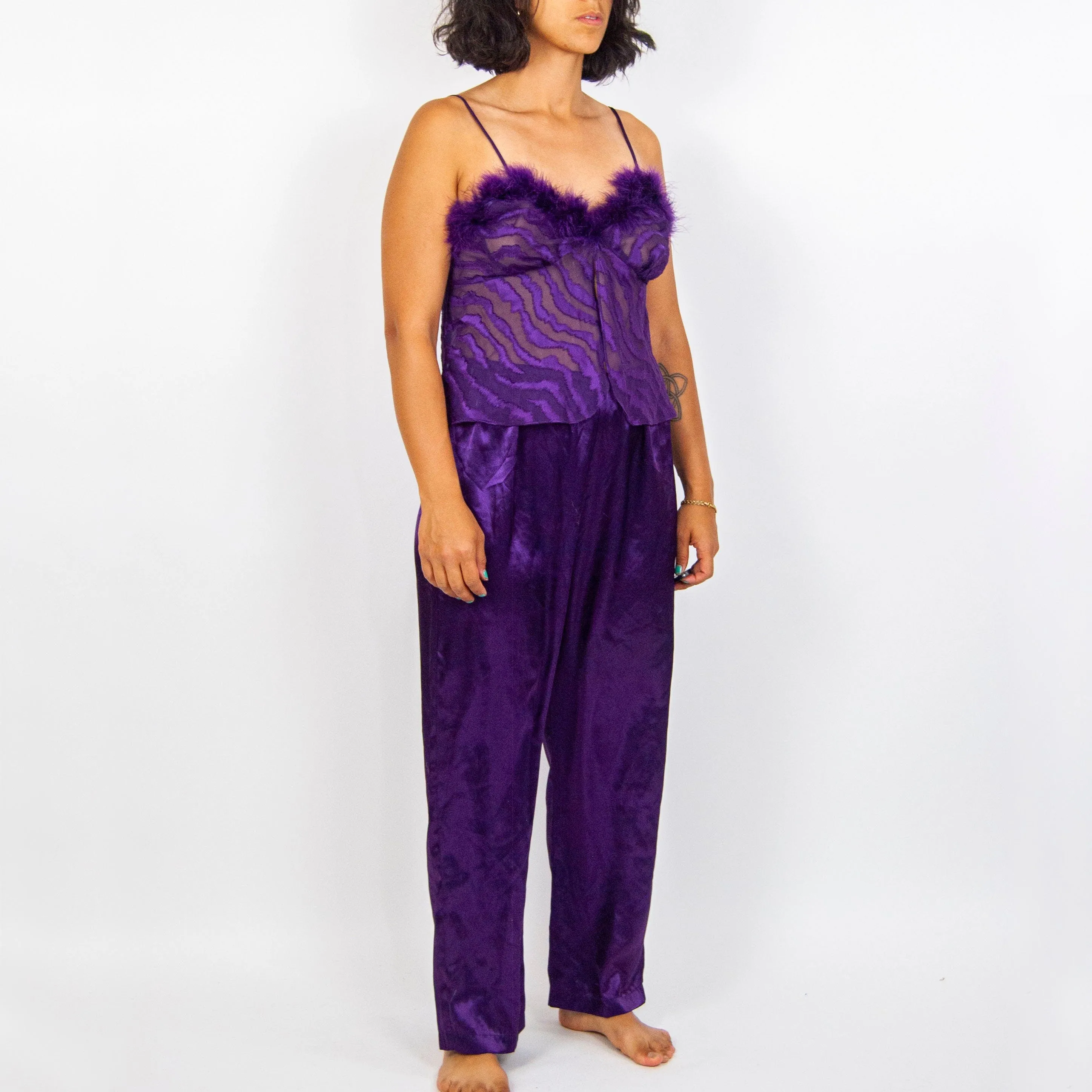 00's Sheer Satin Zebra Pajama Set by Gilligan & O'Malley