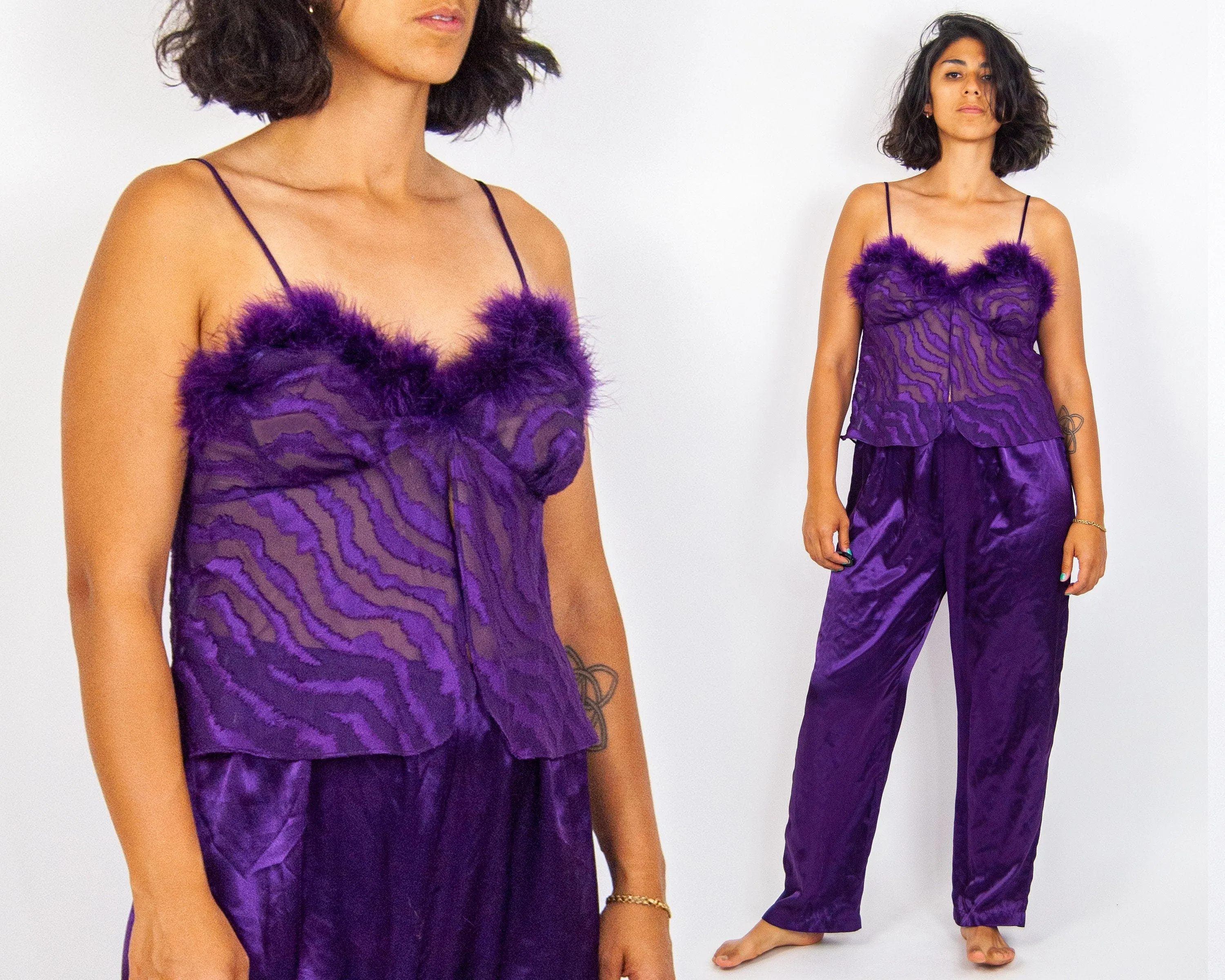 00's Sheer Satin Zebra Pajama Set by Gilligan & O'Malley