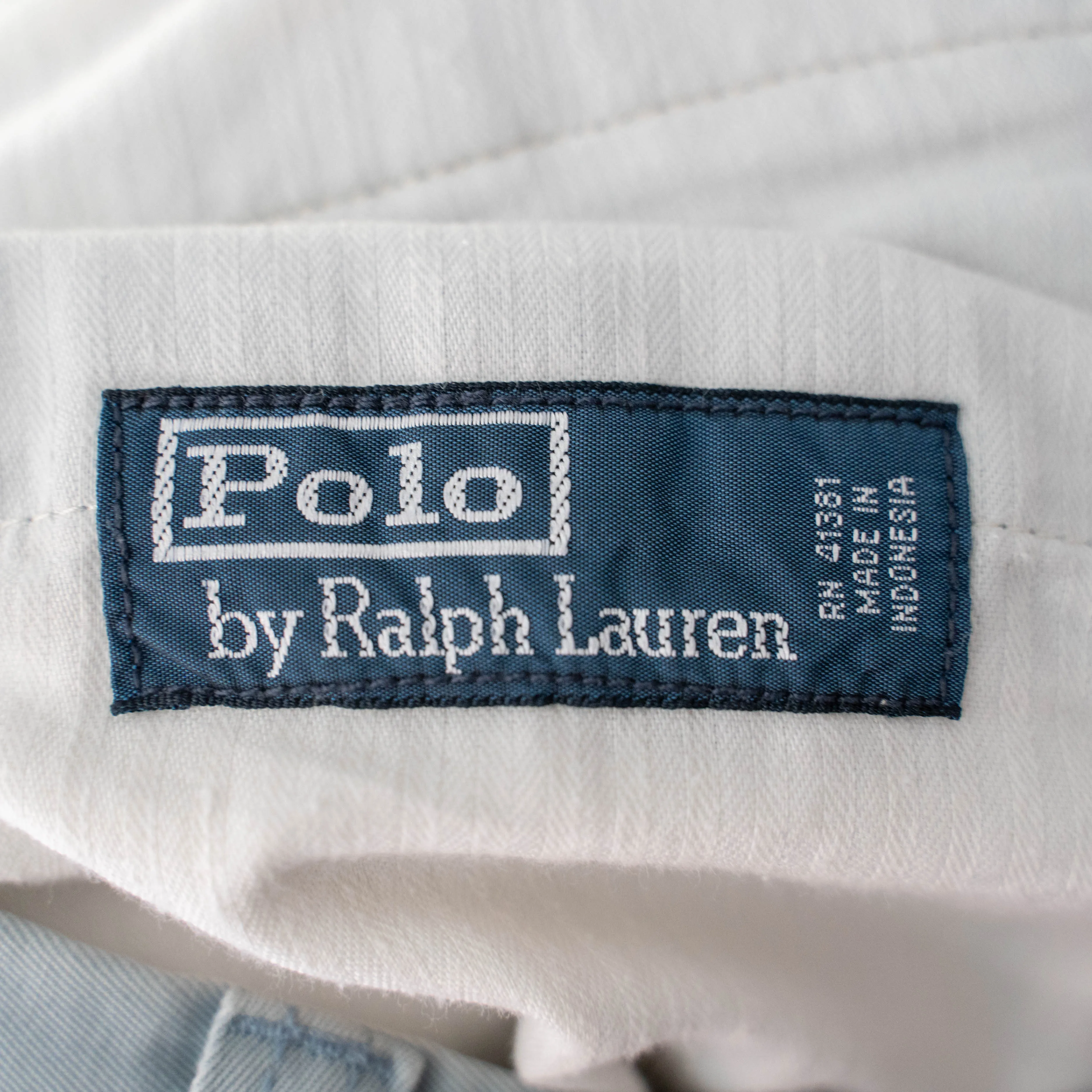 1990s Ralph Lauren ice blue color chino shorts ’with waist cord remake'