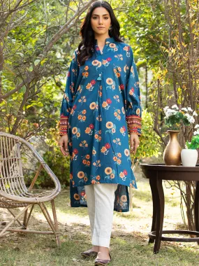 1pc - Stitched Basic Printed Cotton Silk Shirt