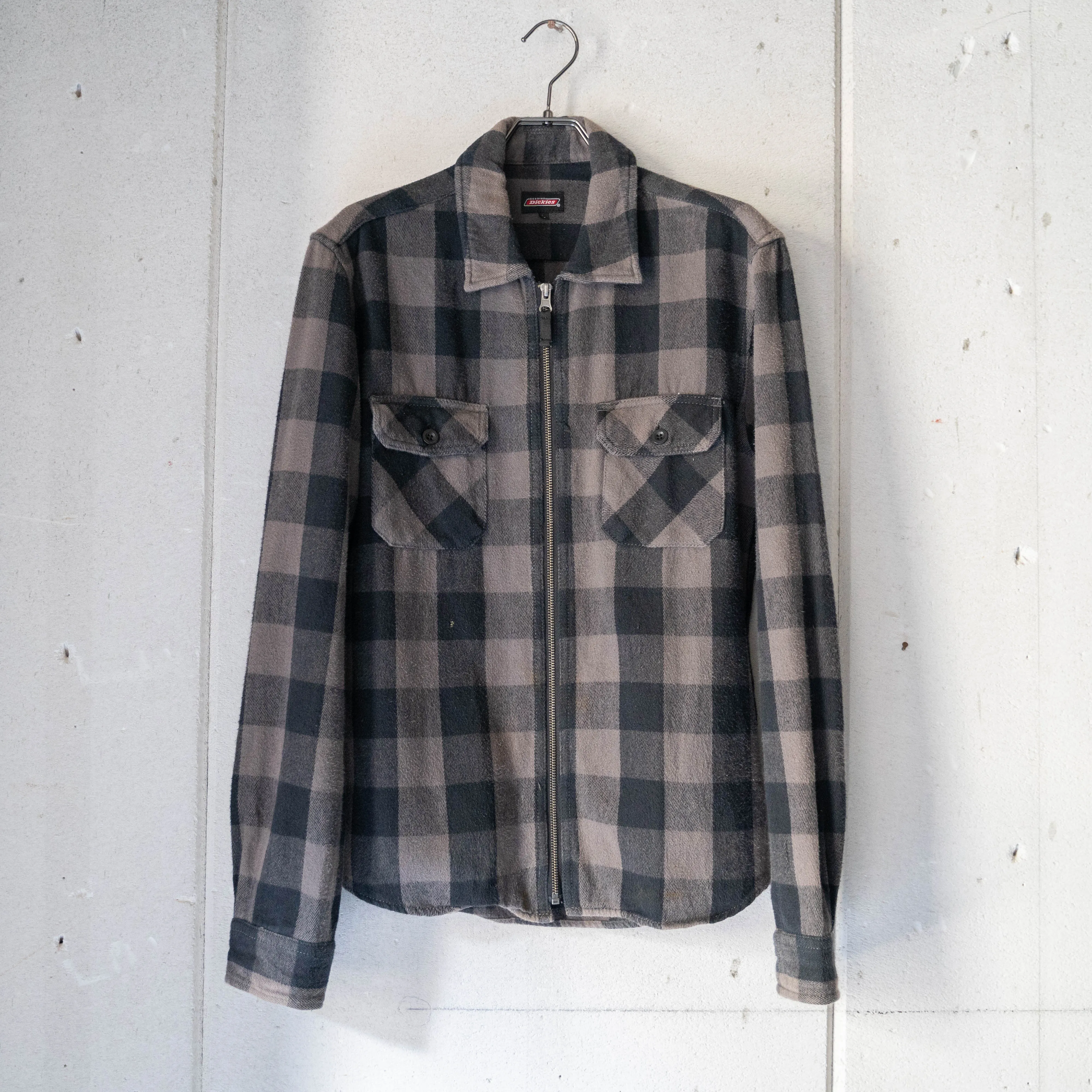 2000s Dickies check pattern cotton flannel shirt jacket