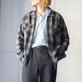 2000s Dickies check pattern cotton flannel shirt jacket