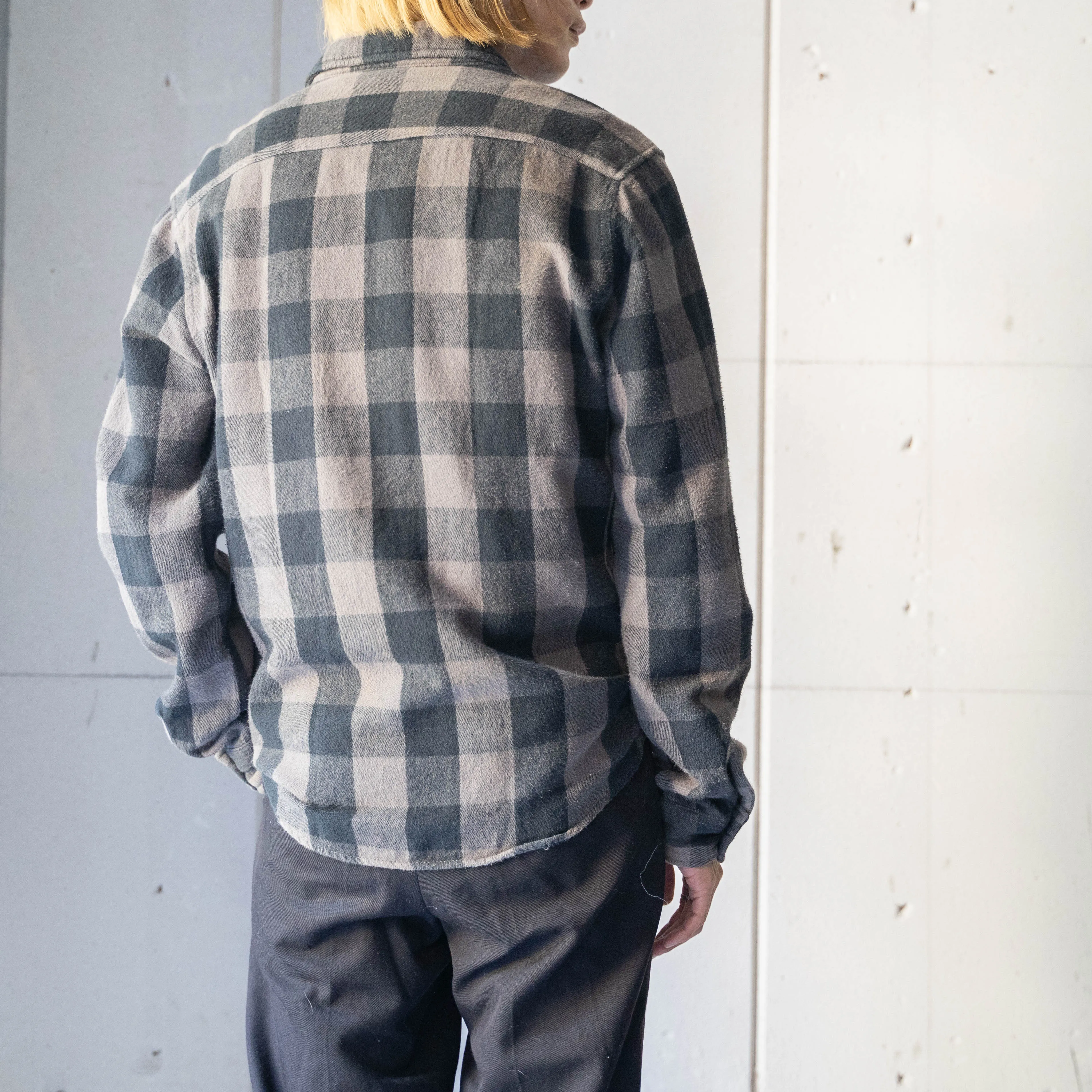 2000s Dickies check pattern cotton flannel shirt jacket