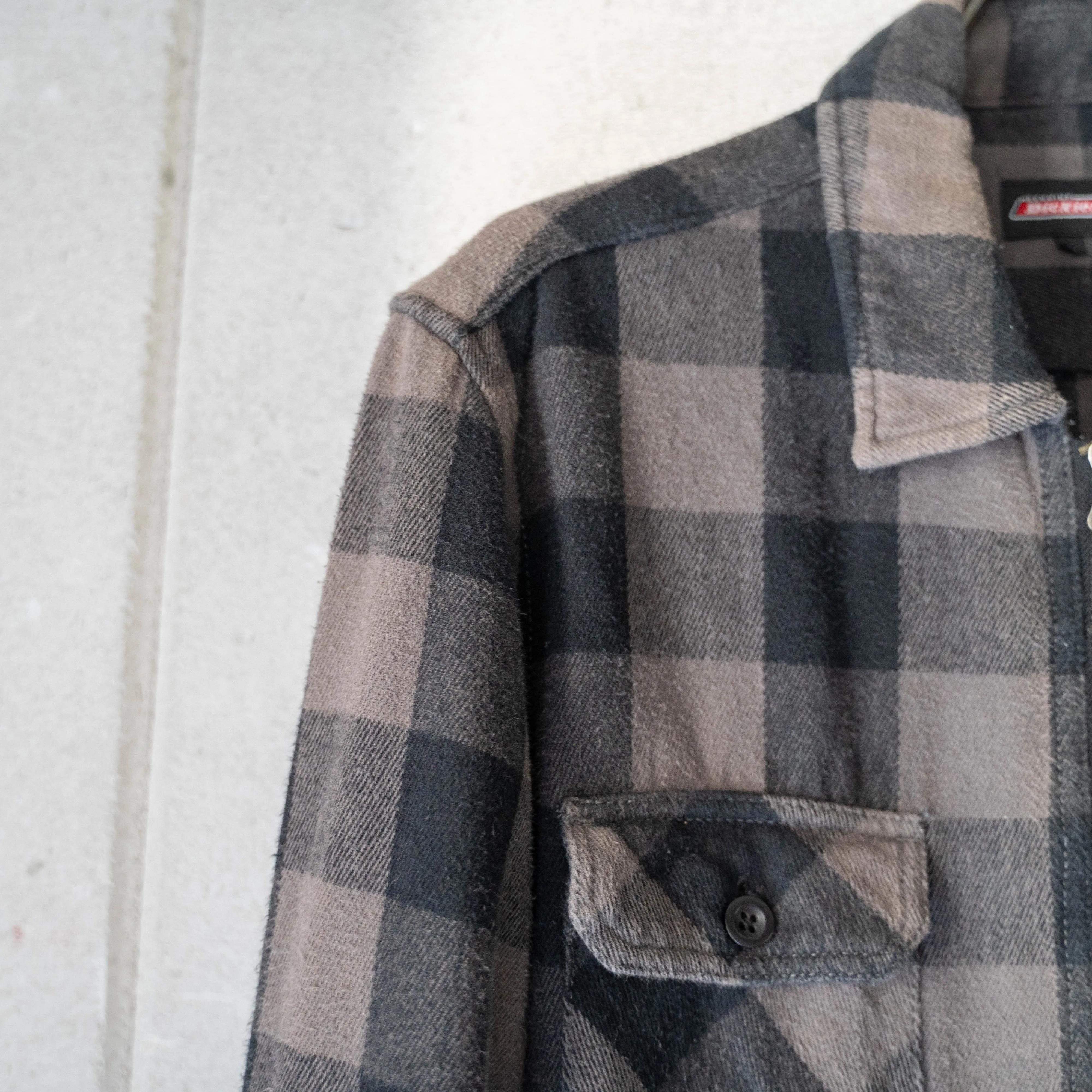 2000s Dickies check pattern cotton flannel shirt jacket