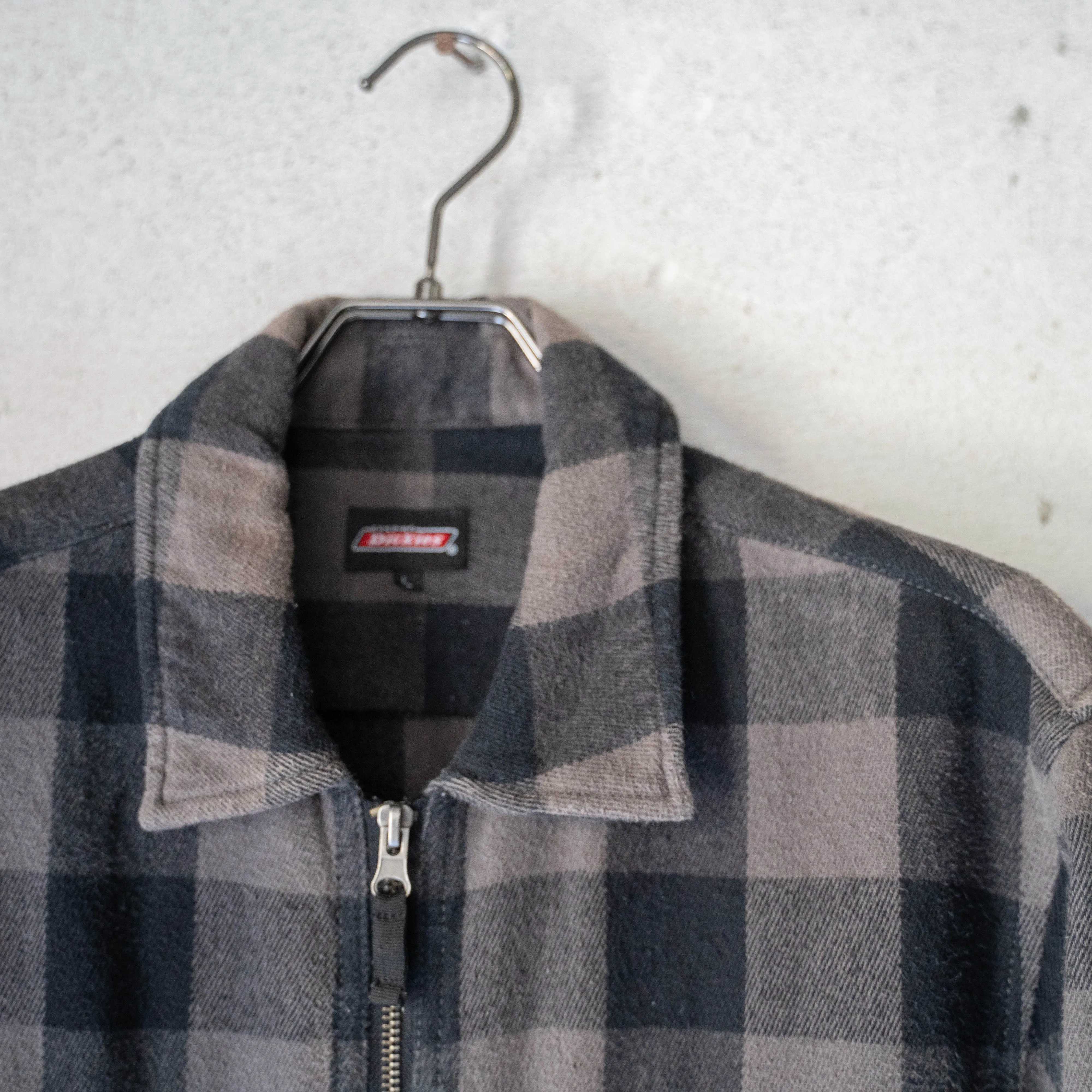 2000s Dickies check pattern cotton flannel shirt jacket