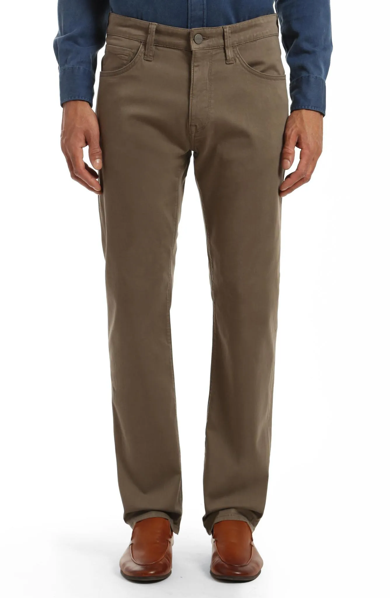 34 Heritage Charisma Relaxed Straight Leg Pants In Canteen Twill