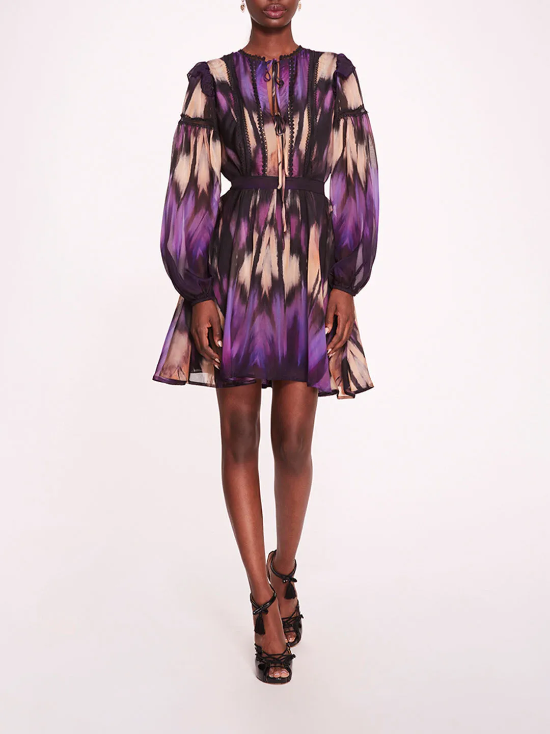 Abstract Viscose Mini Dress