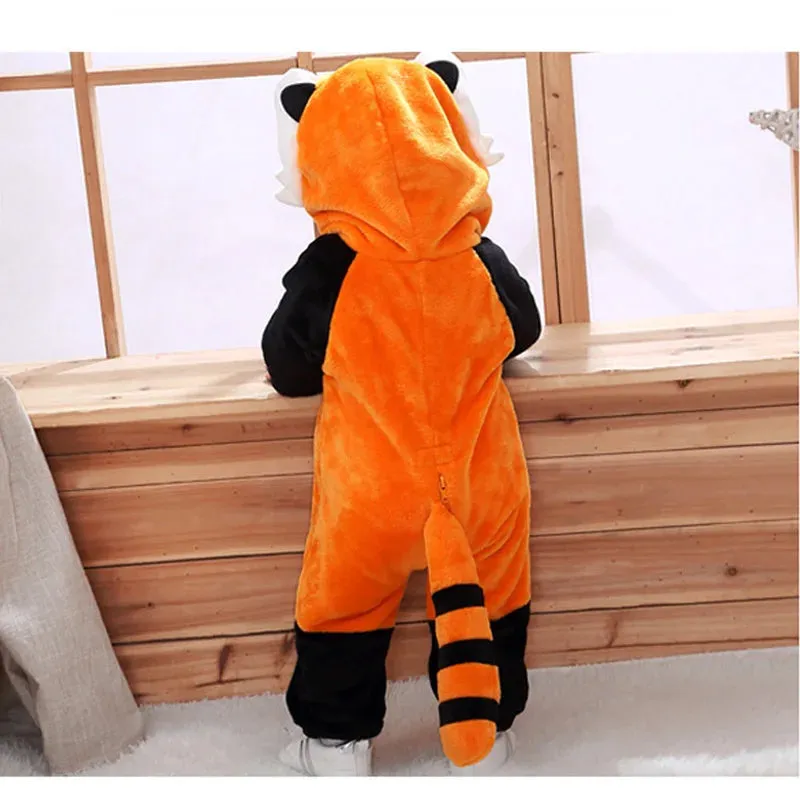 Adorable Baby Raccoon Kigurumi Outfit Warm Pajamas Kid Costume