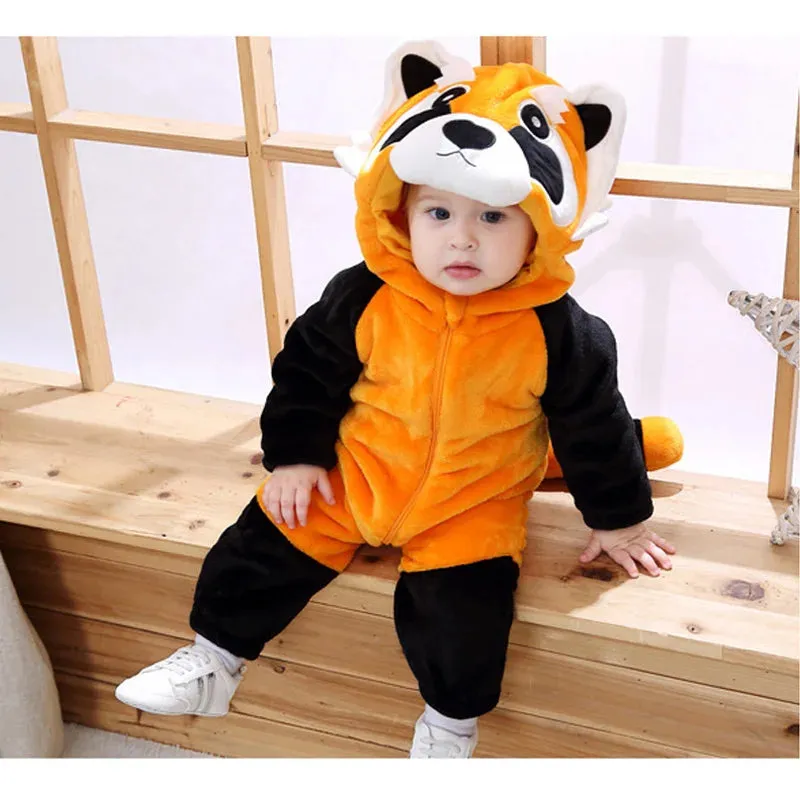 Adorable Baby Raccoon Kigurumi Outfit Warm Pajamas Kid Costume