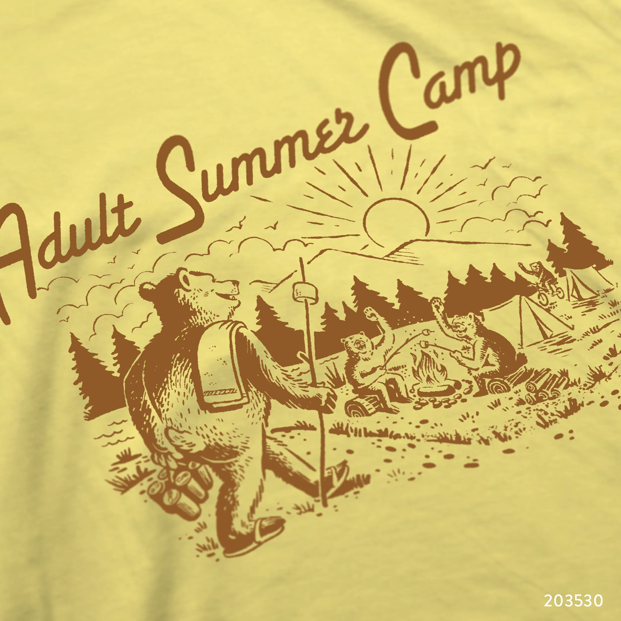 Adult Summer Camp T-Shirt Design