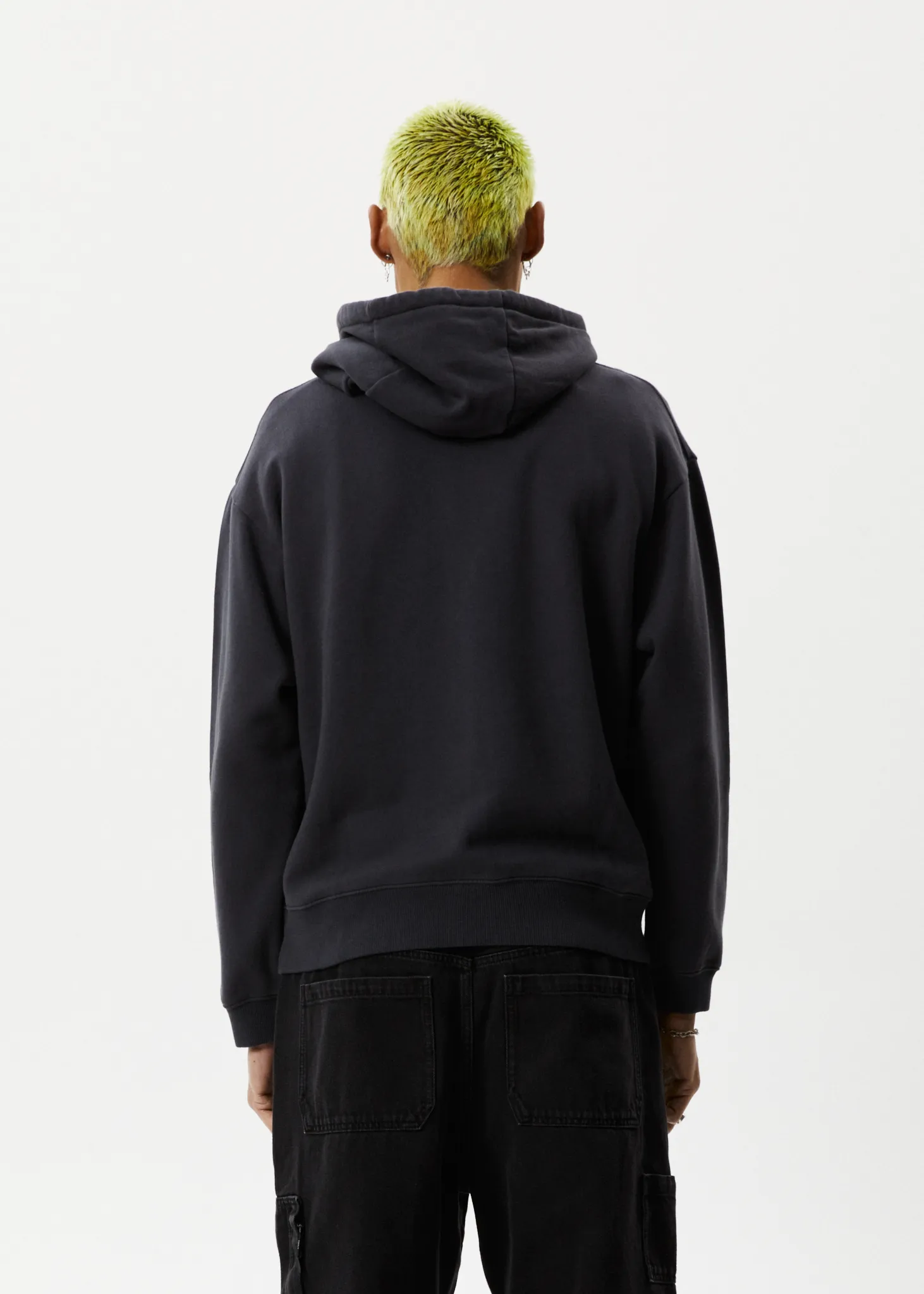 AFENDS Mens Dazed - Graphic Hoodie - Charcoal