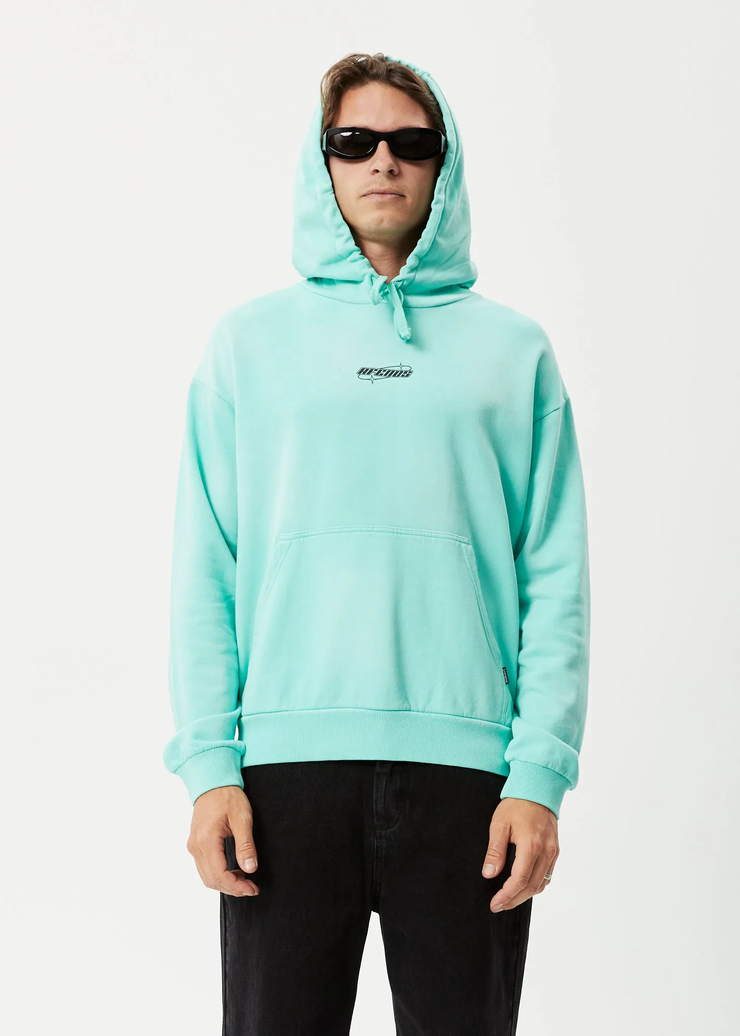 AFENDS Mens Eternal - Hoodie - Worn Jade