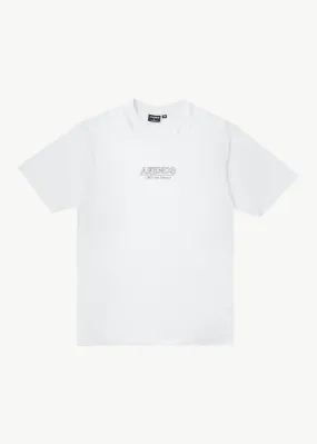 AFENDS Mens Flatline - Retro Fit Tee - White