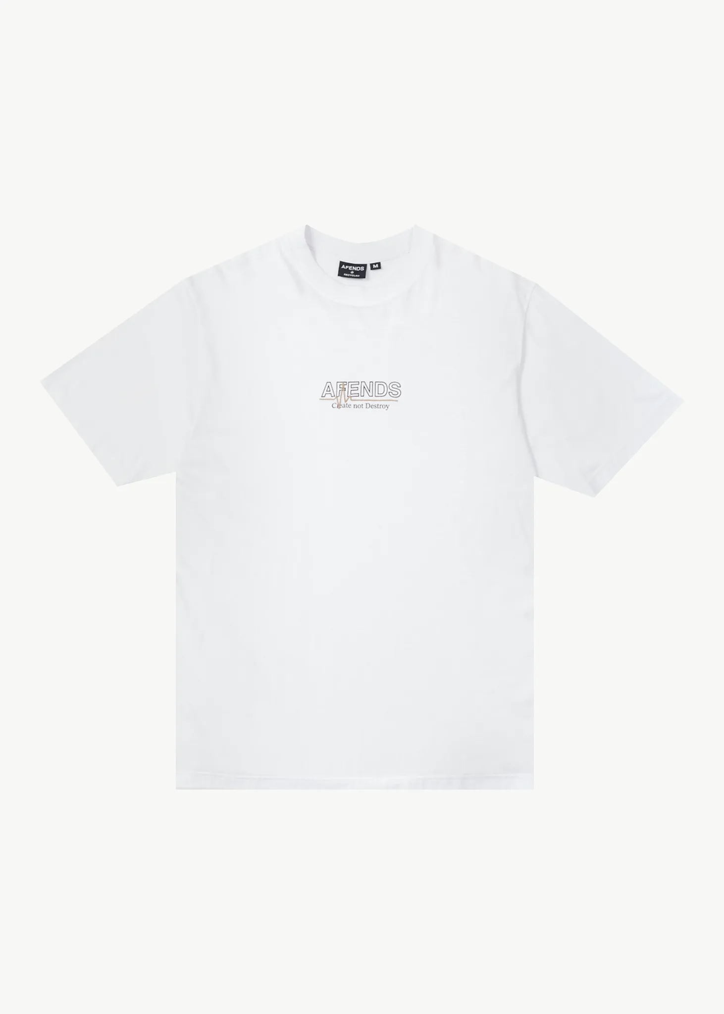 AFENDS Mens Flatline - Retro Fit Tee - White