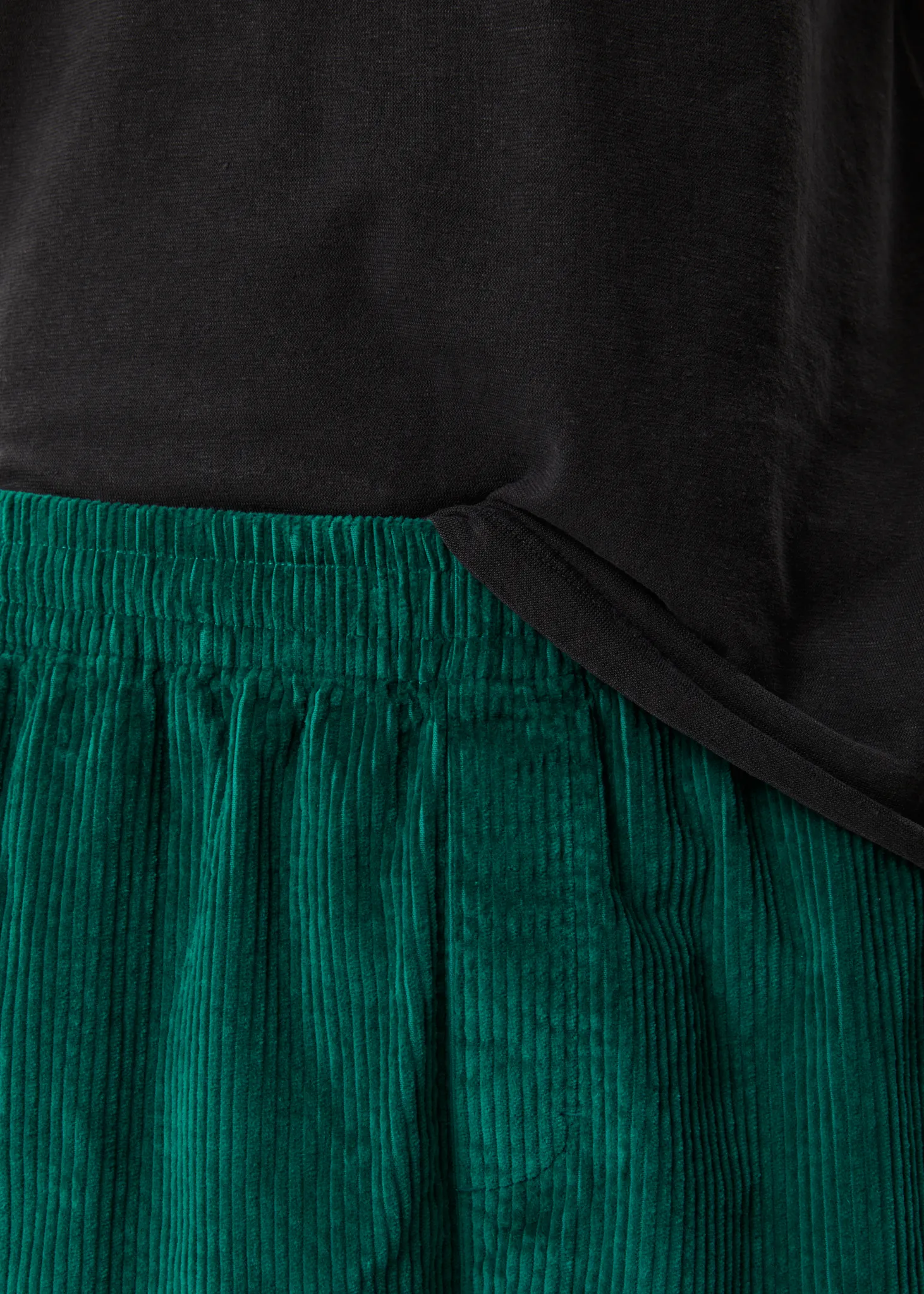 AFENDS Mens Ninety Eights Union - Corduroy Elastic Waist Shorts - Emerald