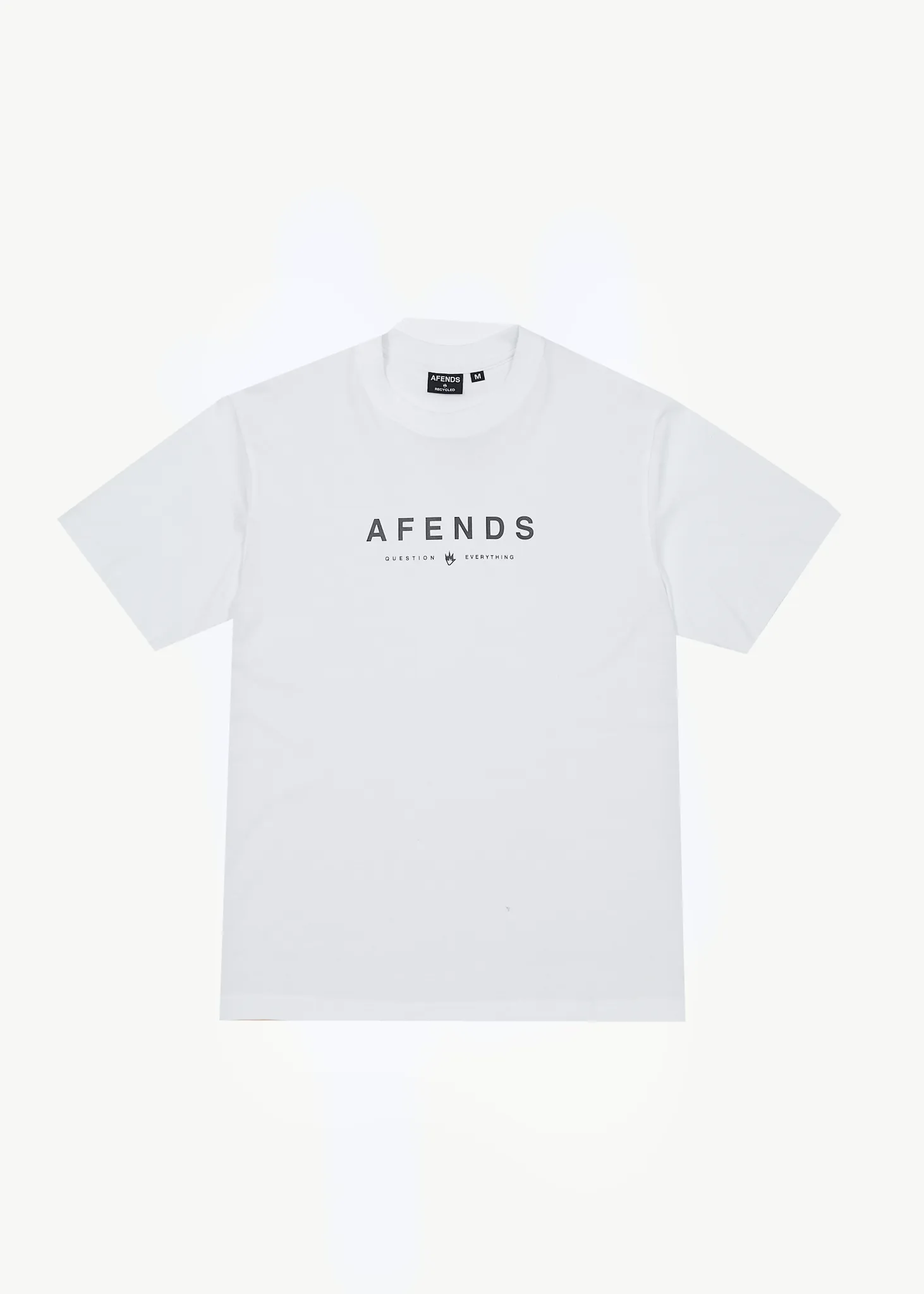 AFENDS Mens Thrown Out - Retro Fit Tee - White / Black