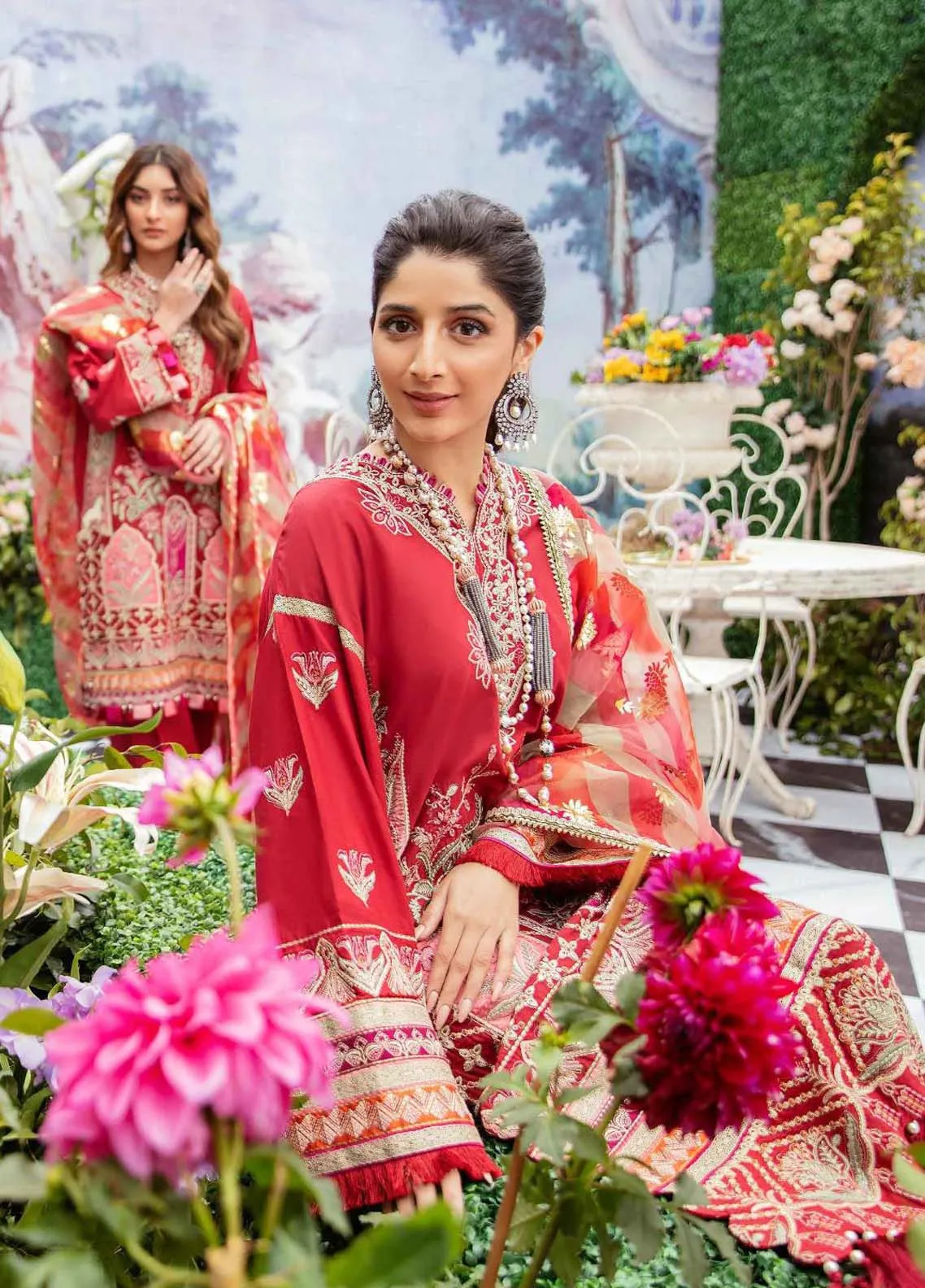 Afrozeh Embroidered Lawn Unstitched 3 Piece Suit - 03