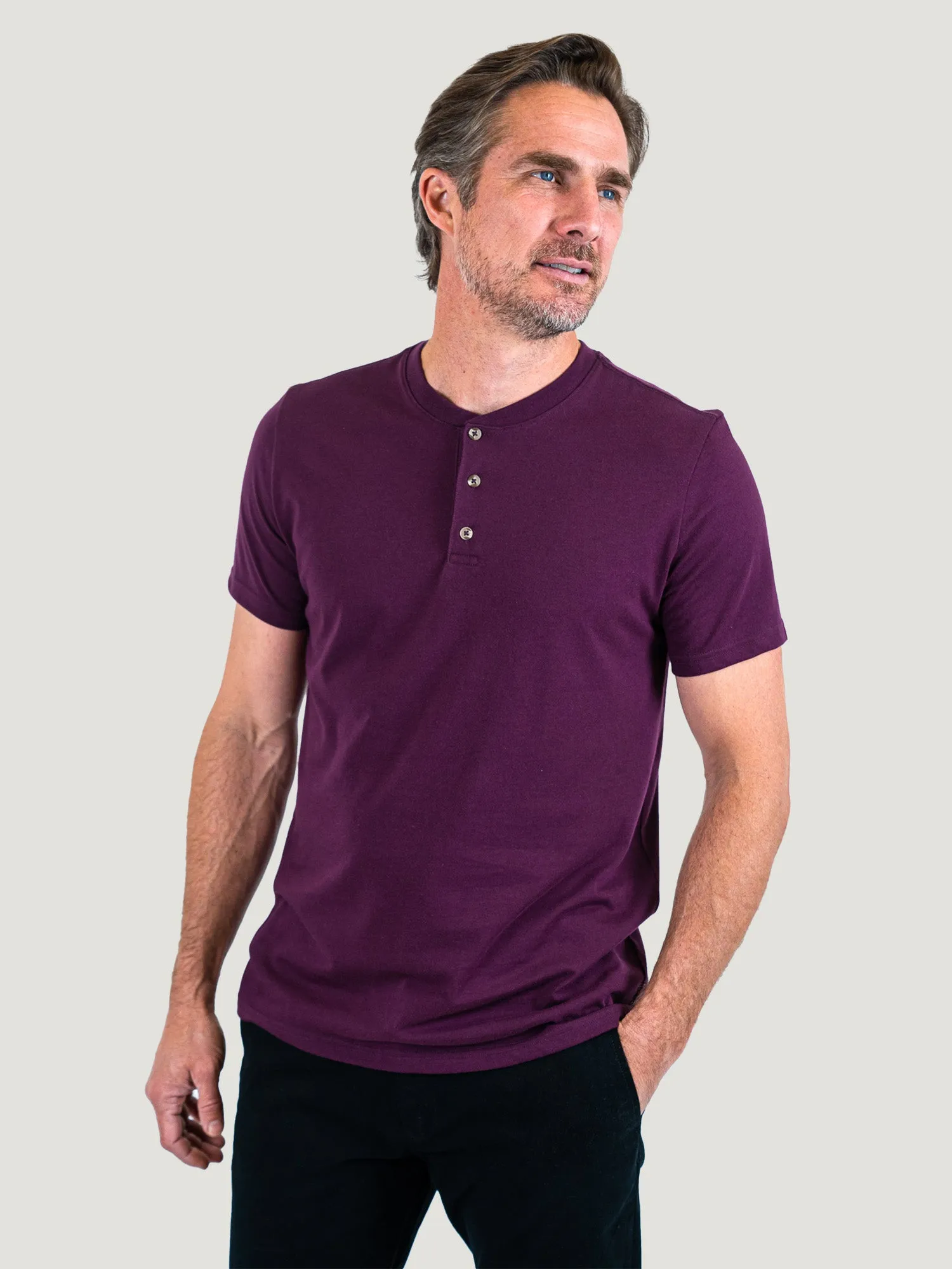 Amethyst Short Sleeve Henley