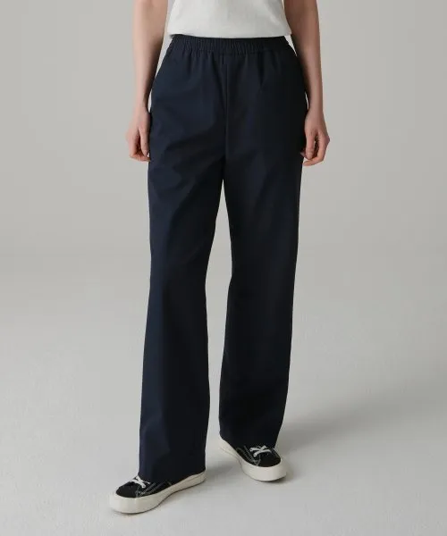 Aplaze Wide Banding Slacks Pants Navy Unisex