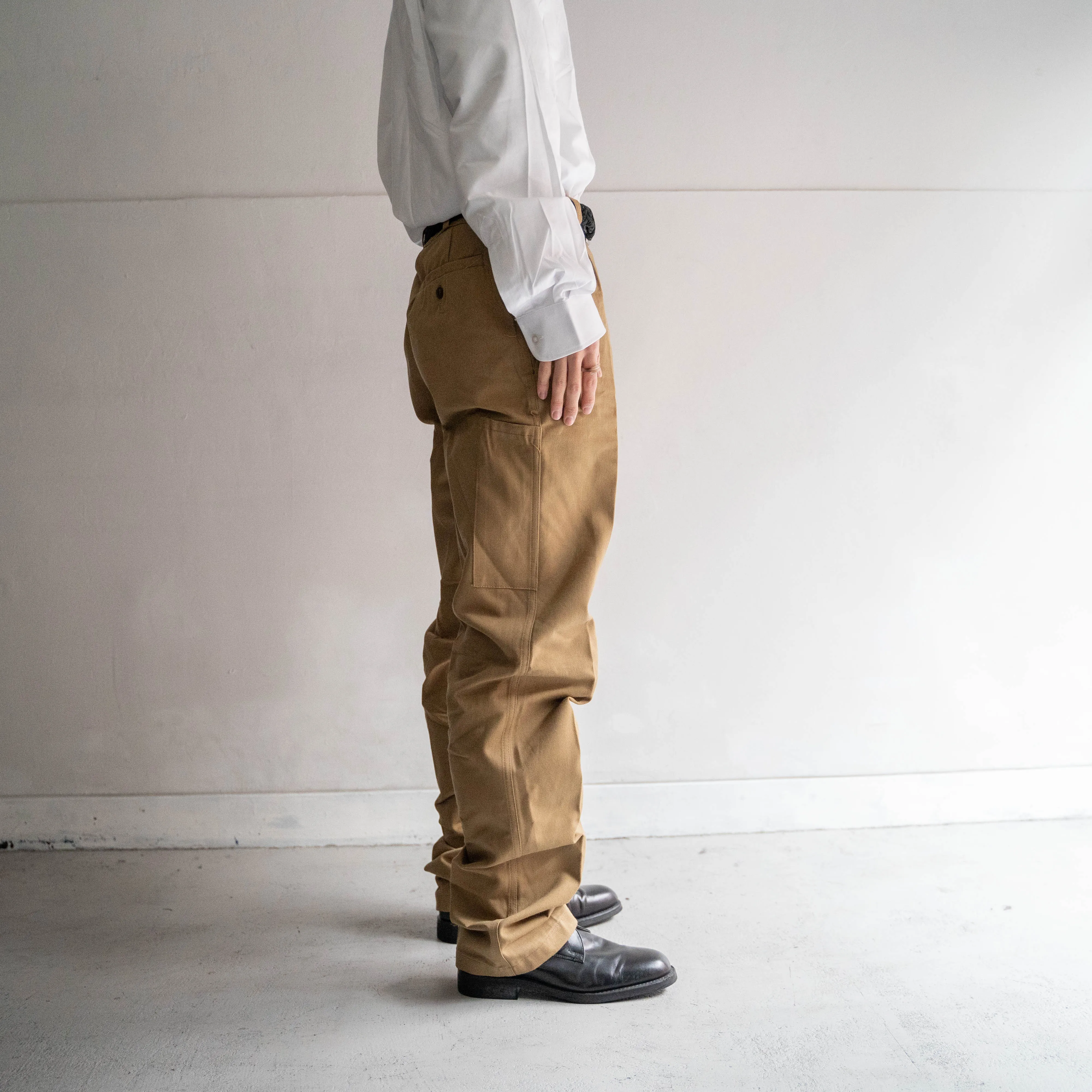 around 1960s france work chino pants "dead stock"