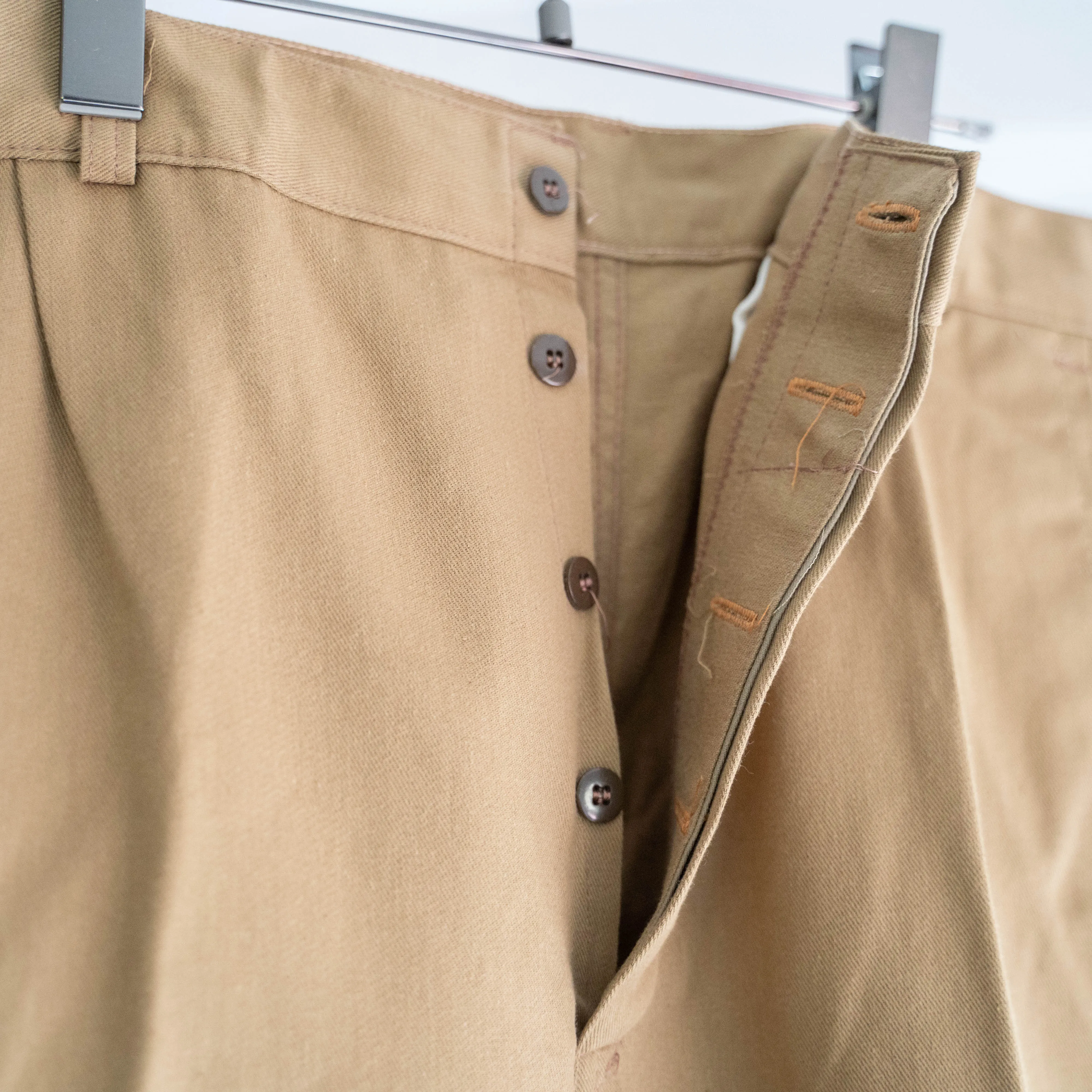 around 1960s france work chino pants "dead stock"