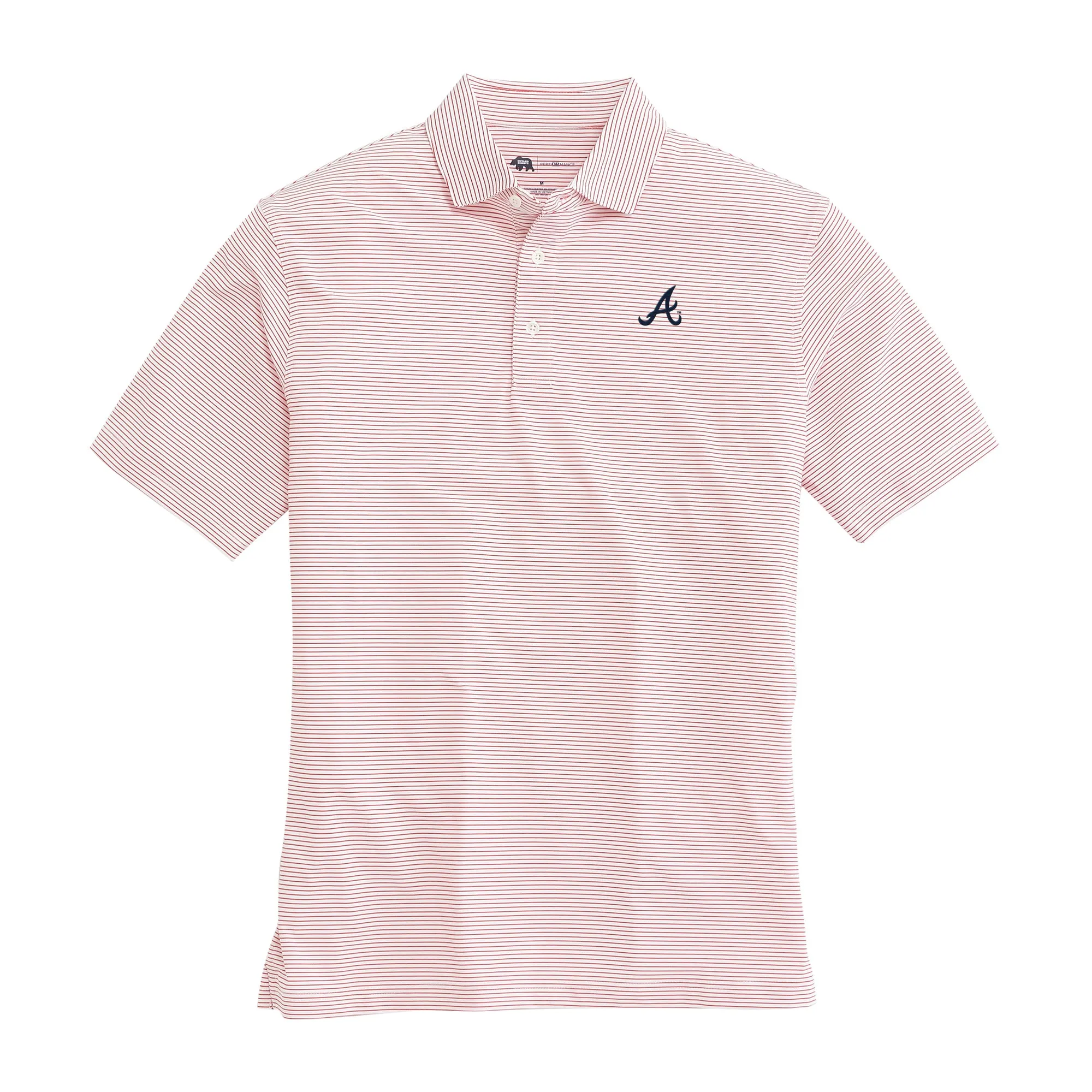 Atlanta Braves Birdie Stripe Performance Polo