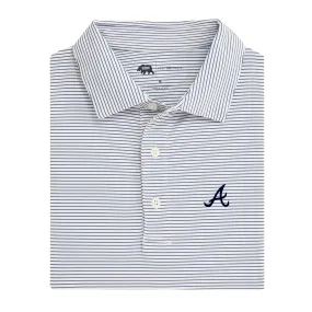 Atlanta Braves Birdie Stripe Performance Polo