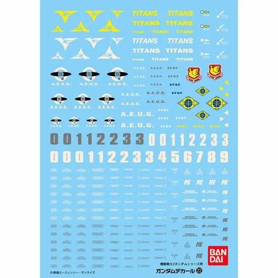 Bandai - Decal 22 - Gundam Decal Set for Mobile Suit [Zeta Gundam] Series