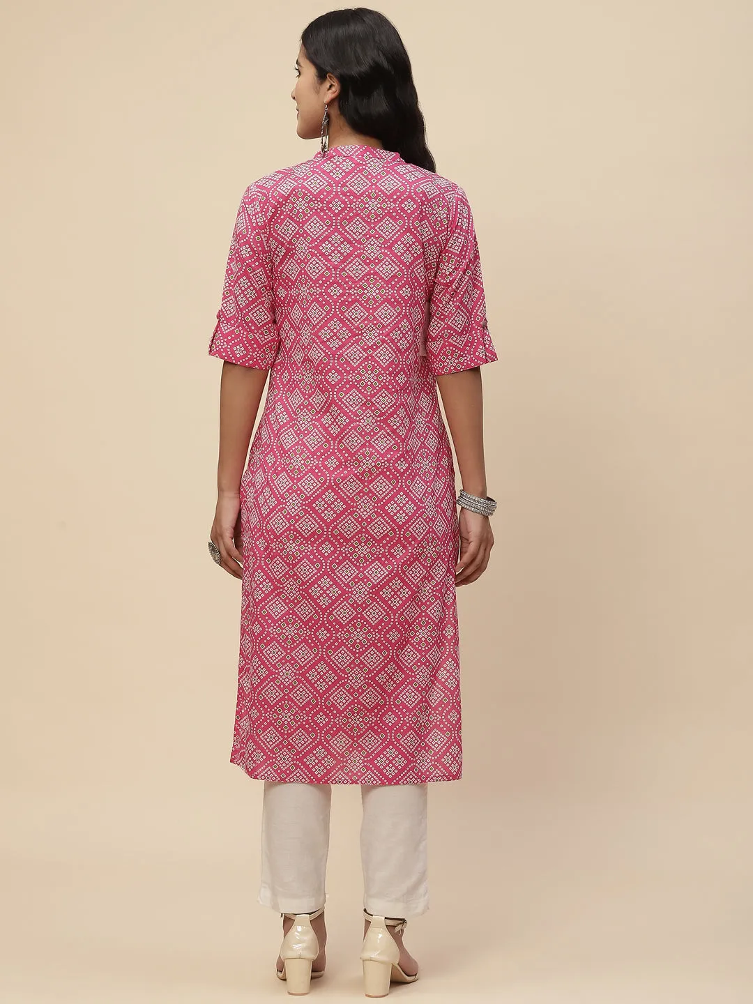 Bandhani Printed Cotton Kurta