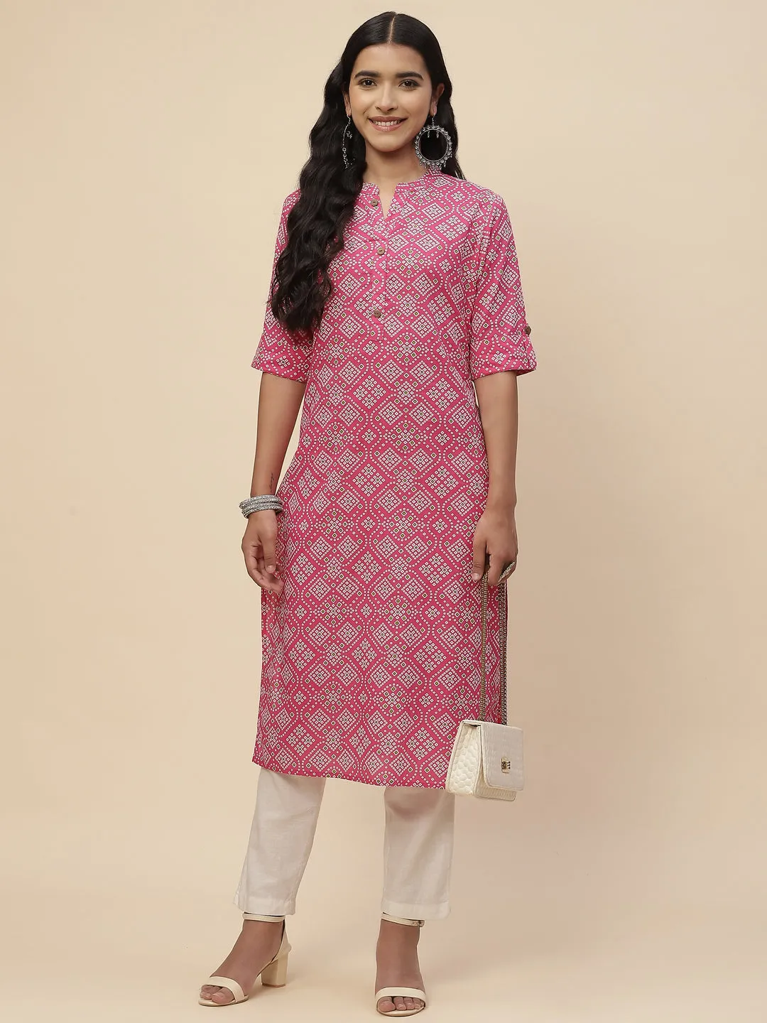 Bandhani Printed Cotton Kurta