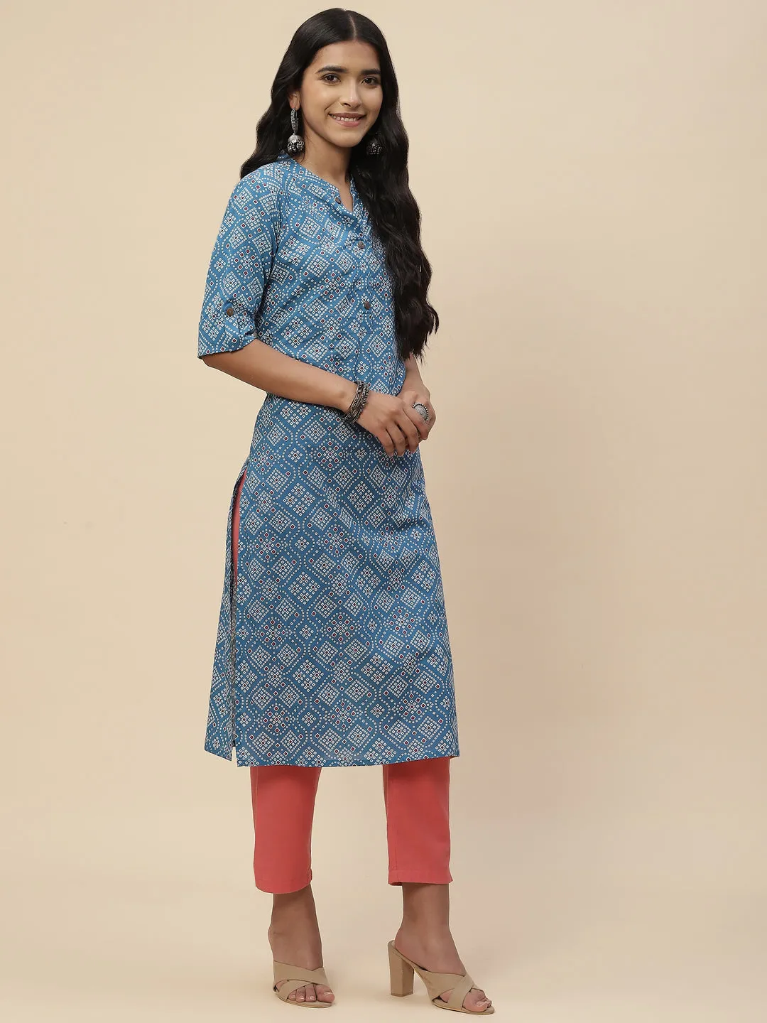 Bandhani Printed Cotton Kurta