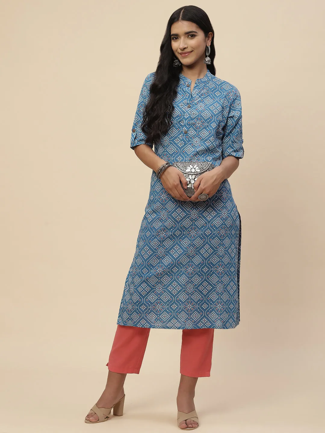 Bandhani Printed Cotton Kurta