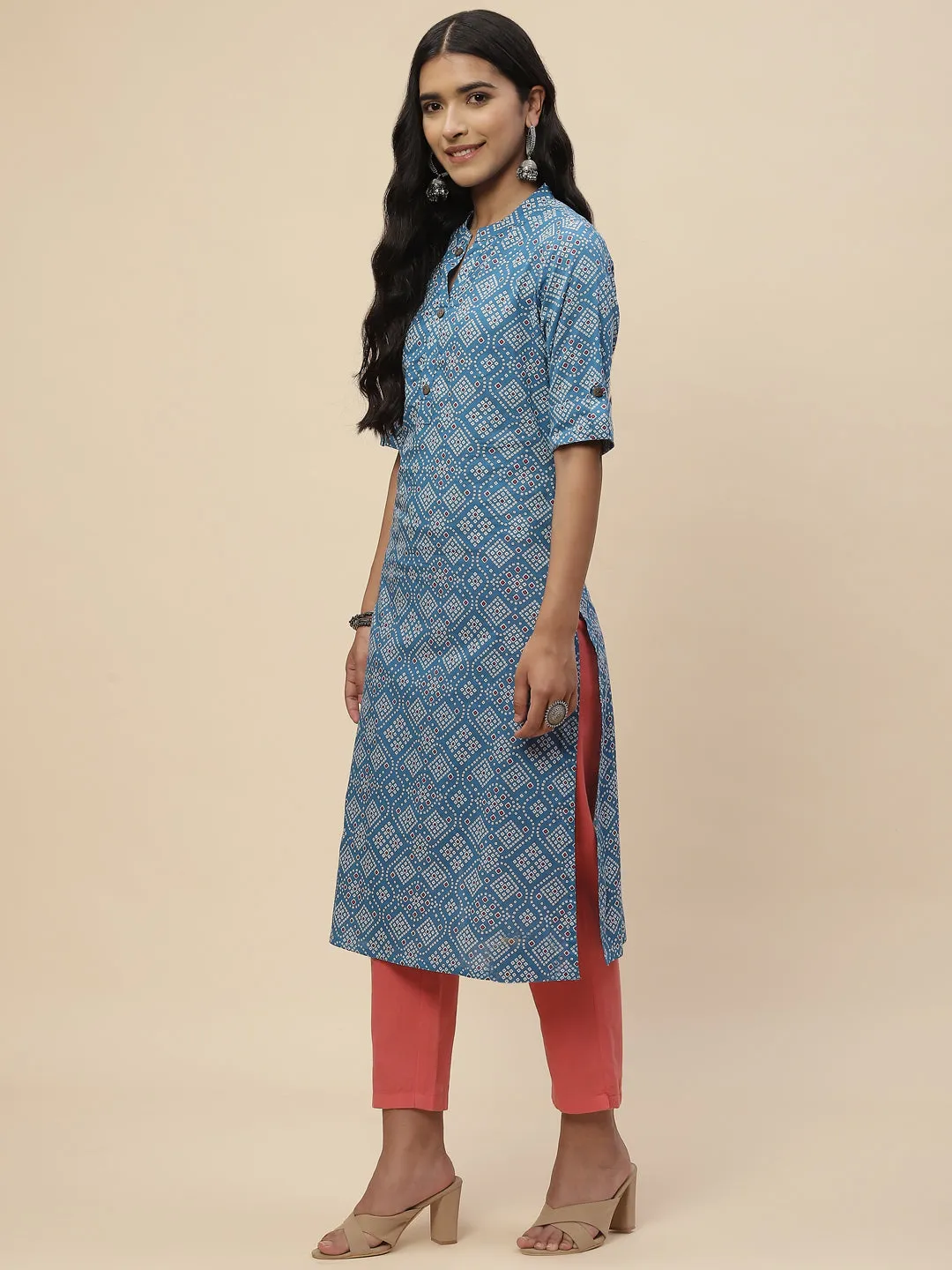 Bandhani Printed Cotton Kurta