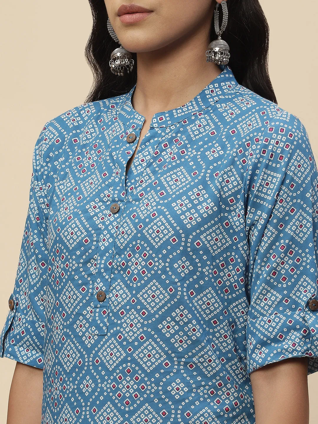 Bandhani Printed Cotton Kurta