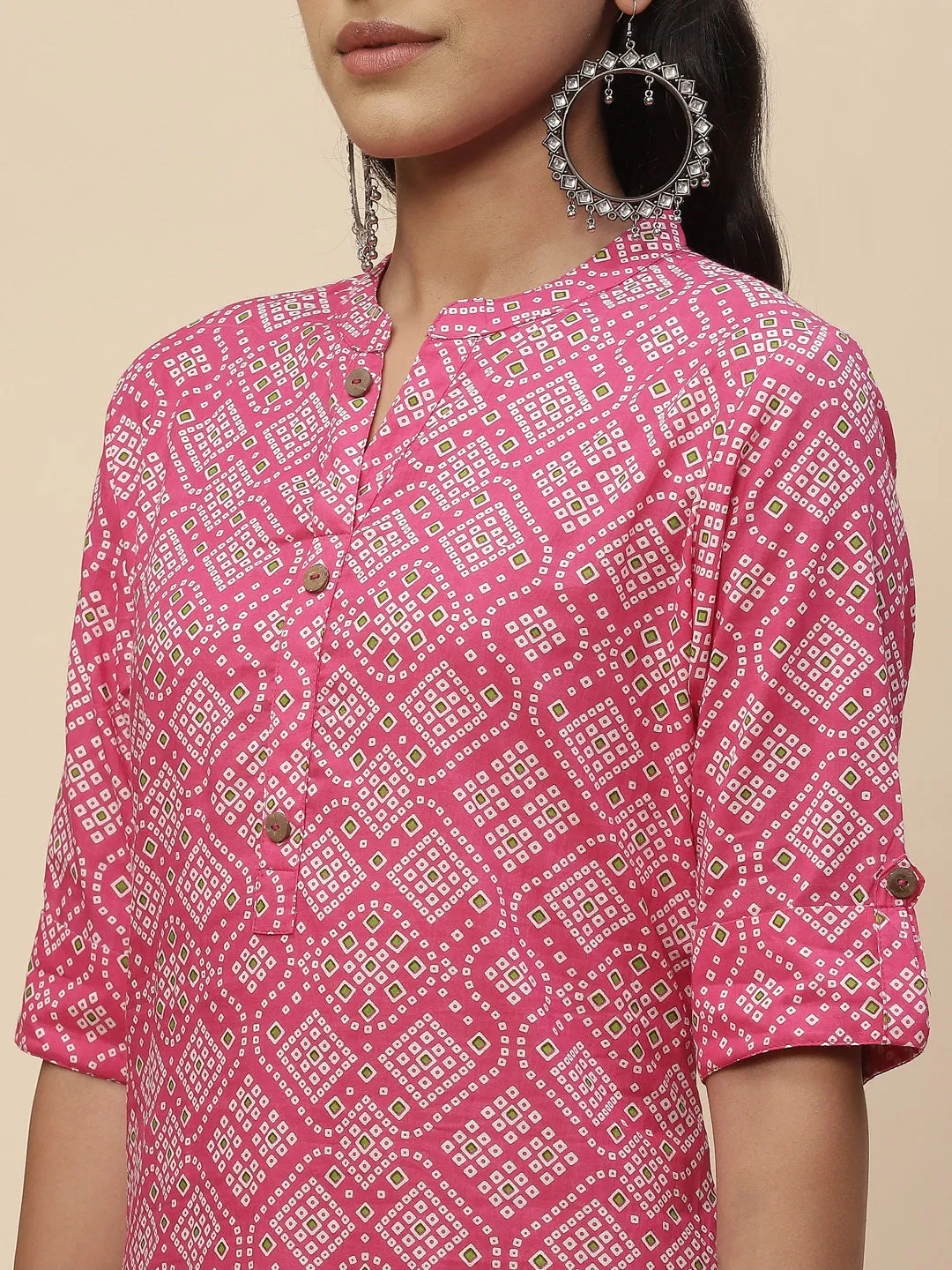 Bandhani Printed Cotton Kurta