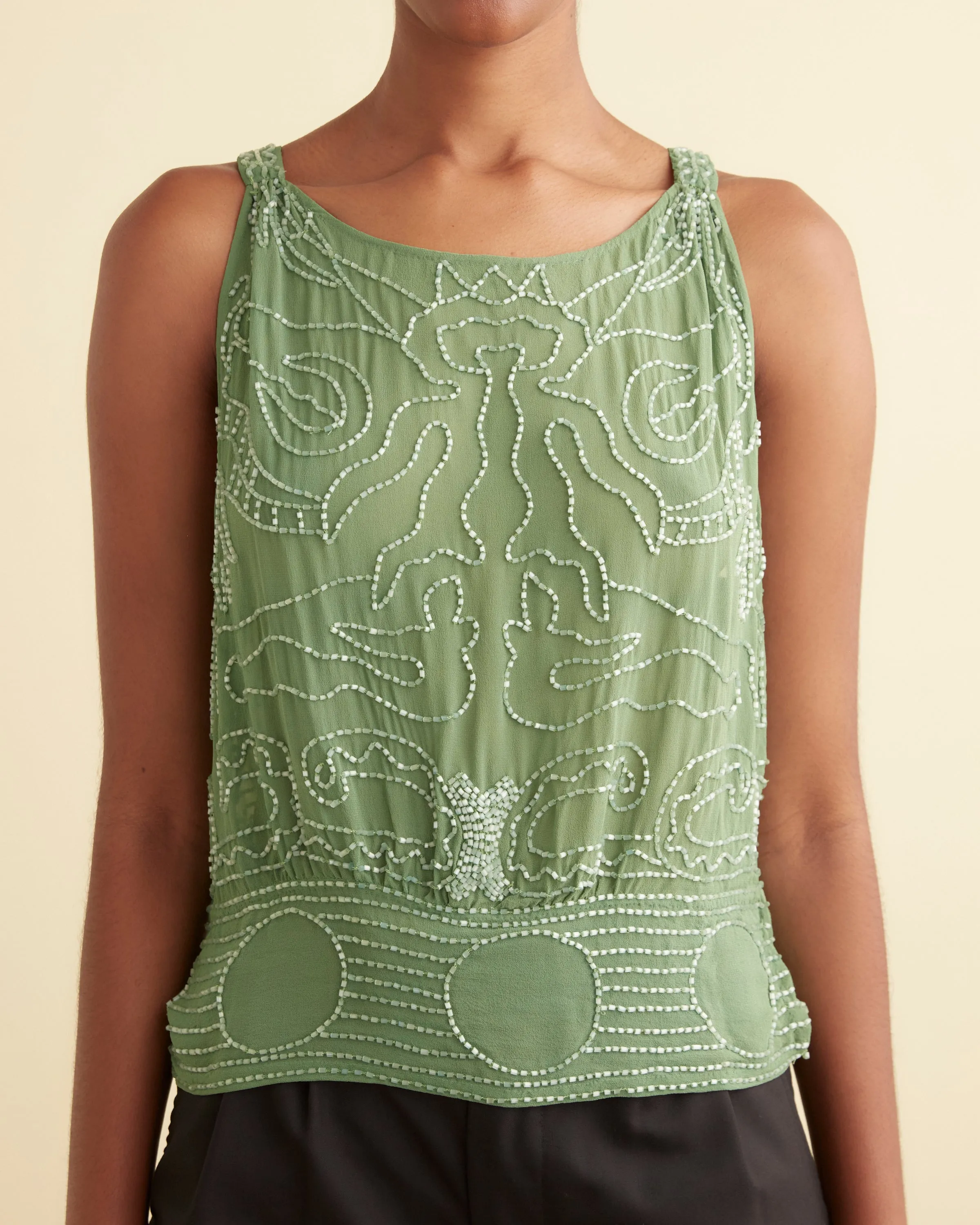 Beaded Myrtle Shirt - Green