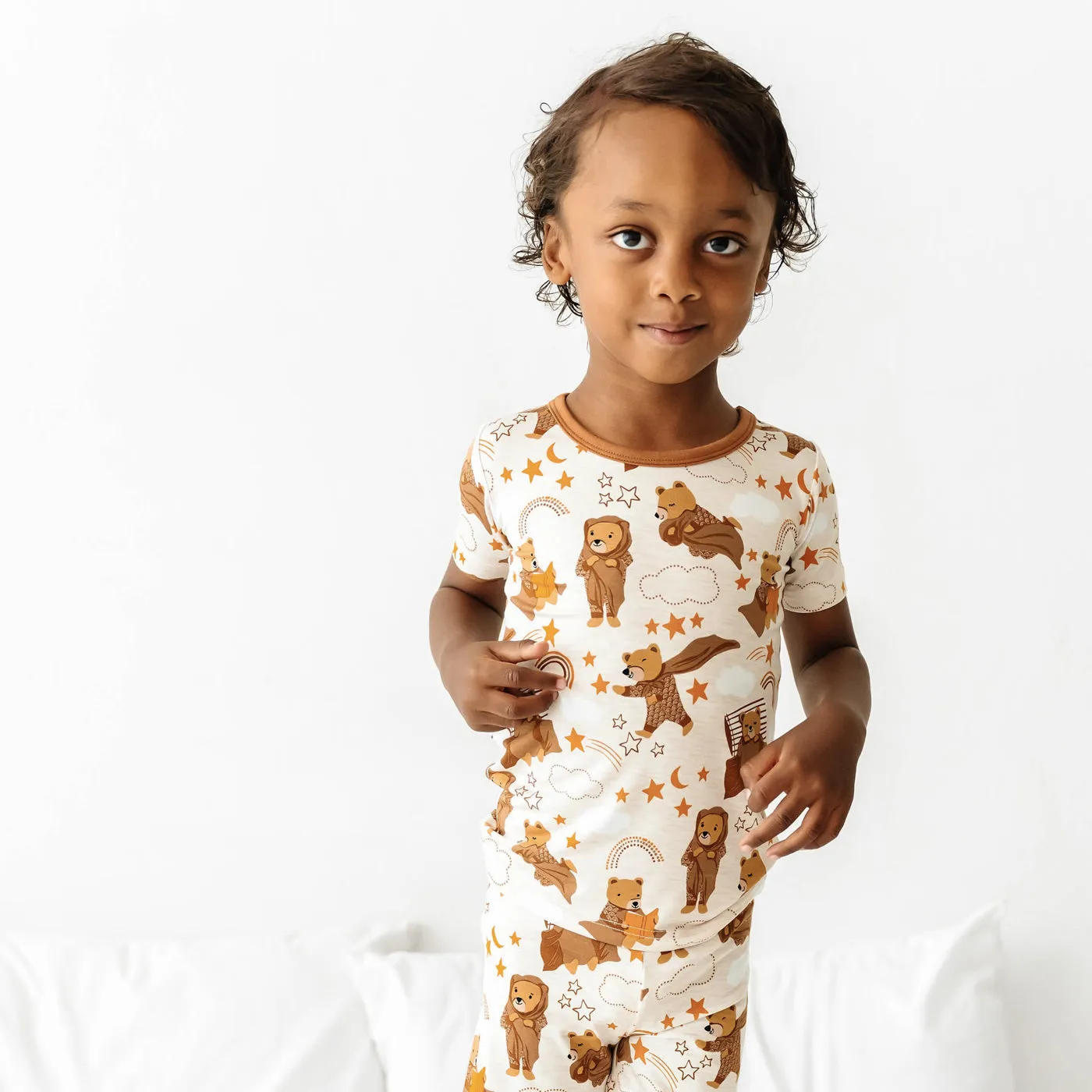 Beary Sleepy Two-Piece Short Sleeve Pajama Set