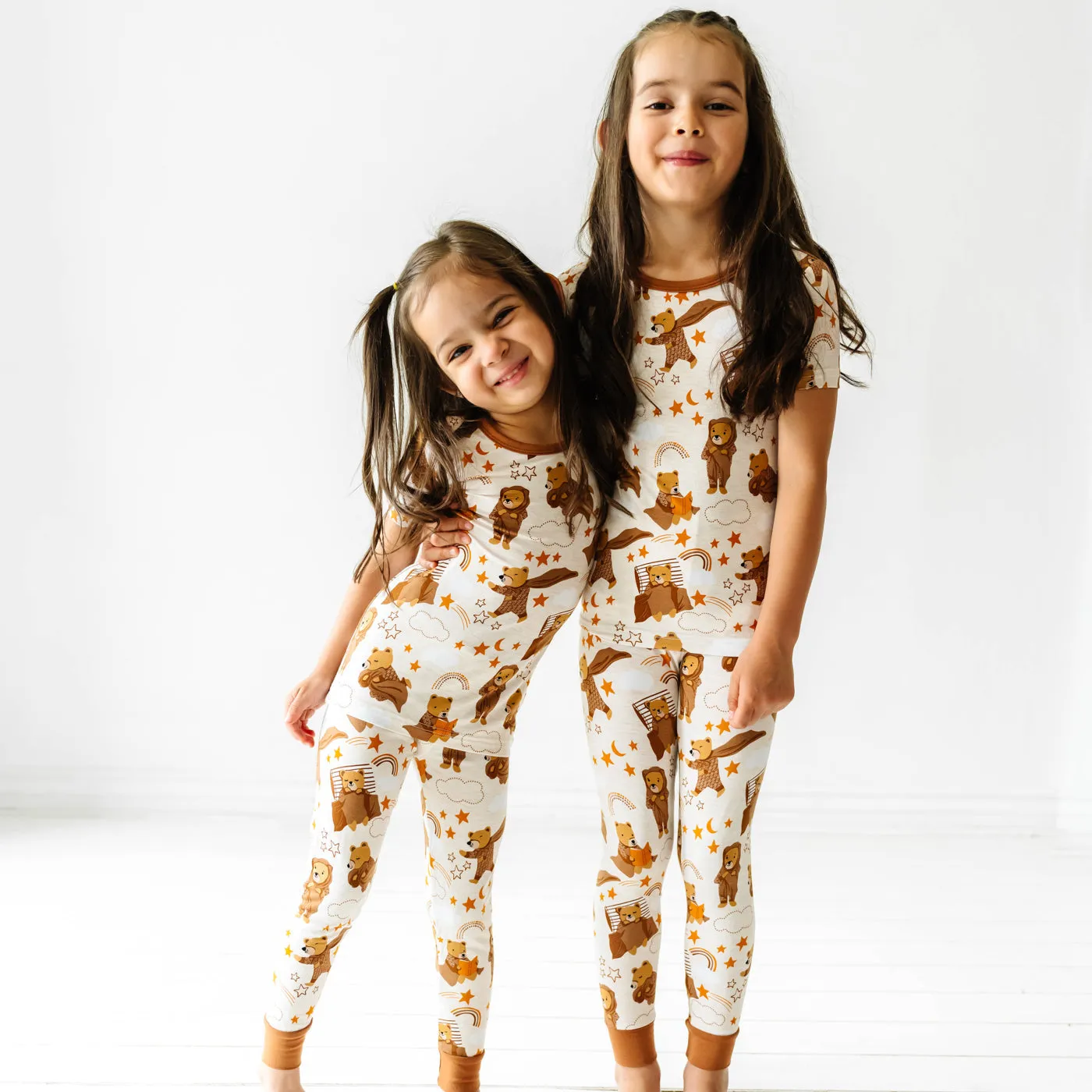 Beary Sleepy Two-Piece Short Sleeve Pajama Set