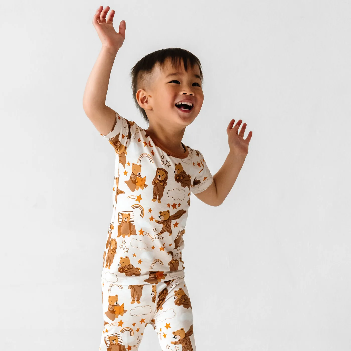 Beary Sleepy Two-Piece Short Sleeve Pajama Set