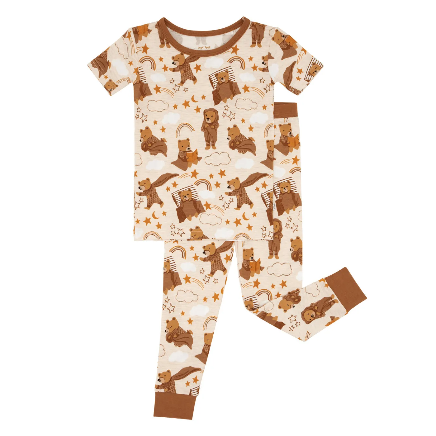 Beary Sleepy Two-Piece Short Sleeve Pajama Set