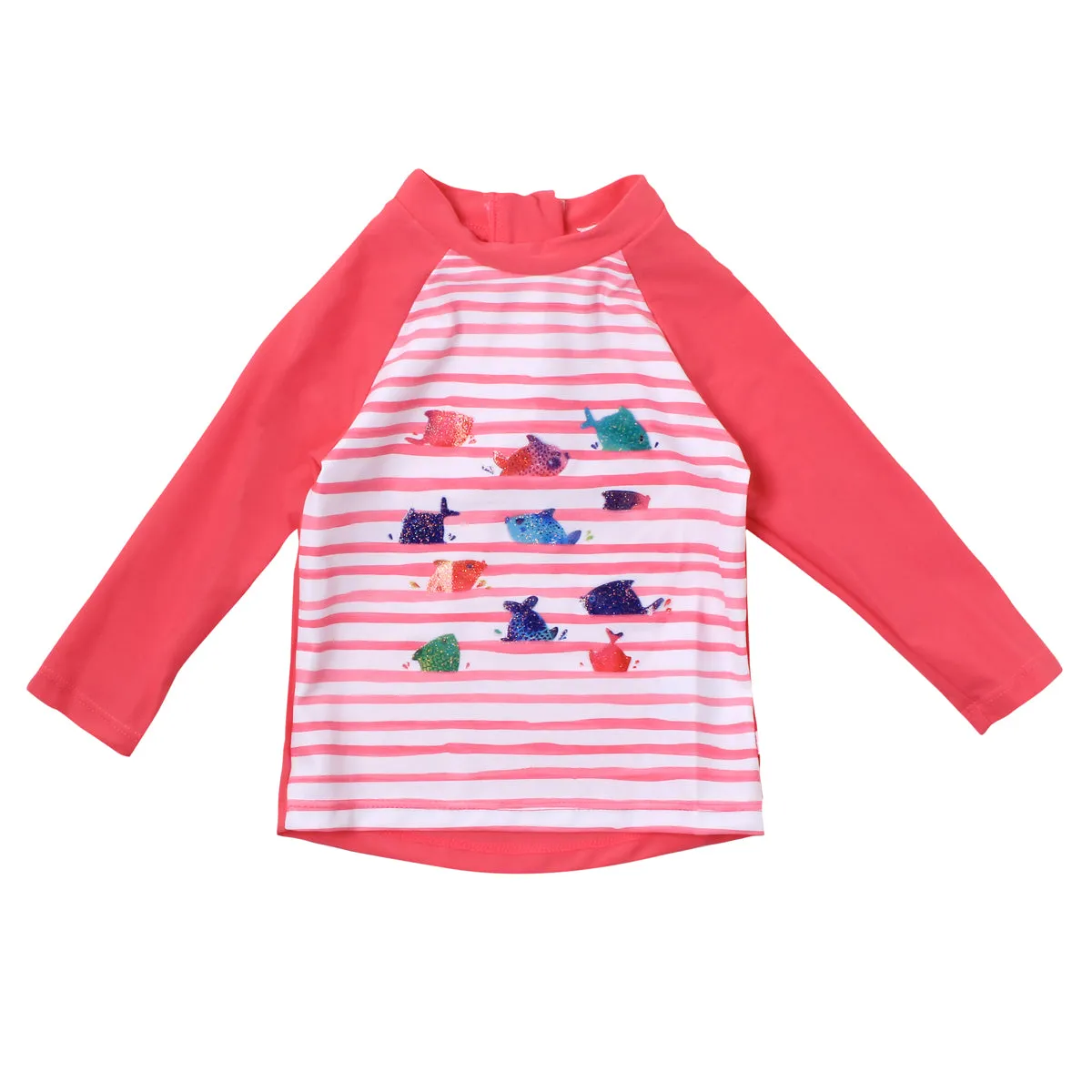 Bebe Bella Stripe L/S Rash Vest in Pink (Size 000-10)