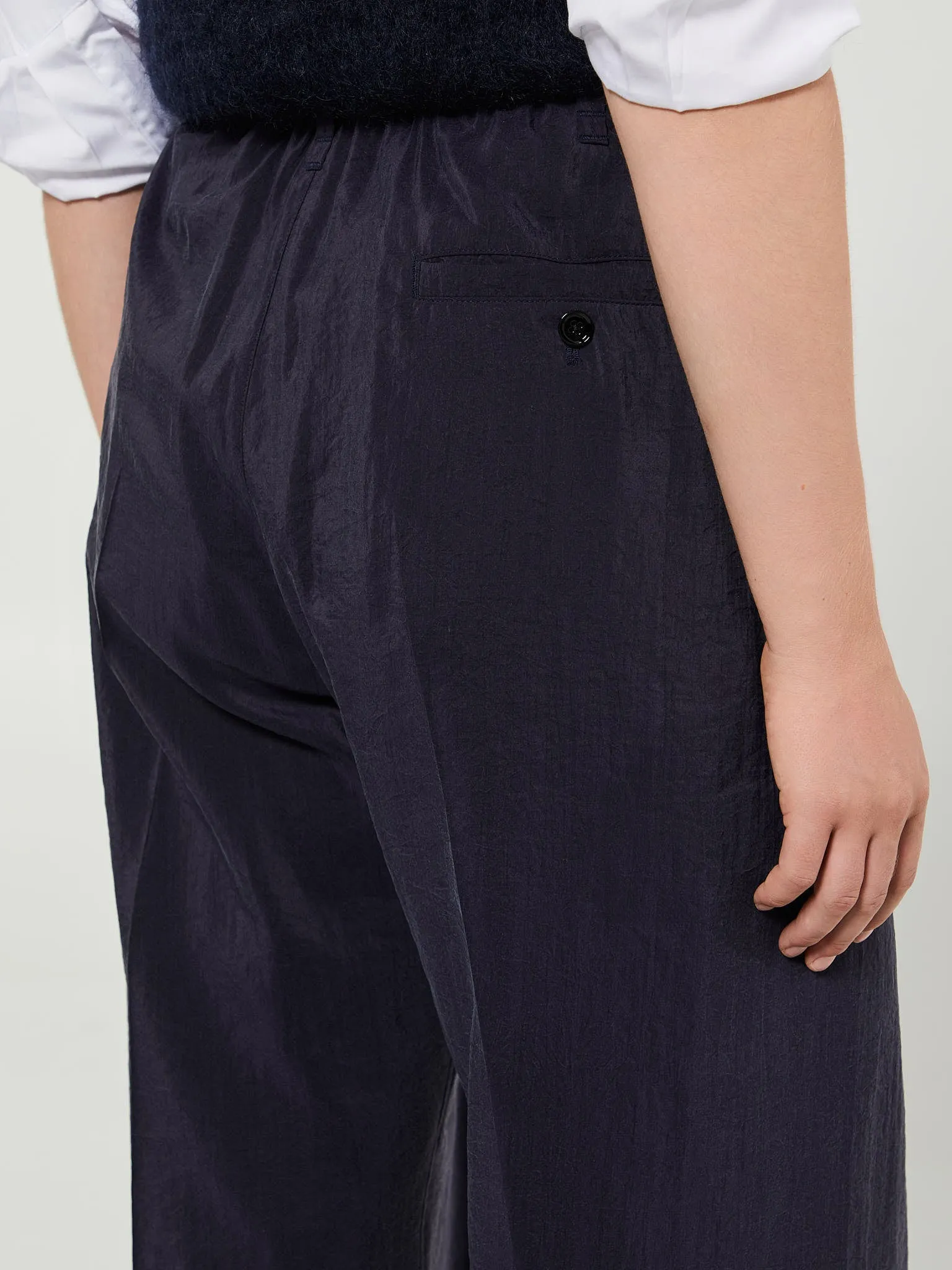 Belted Relaxed Pants in Midnight Violet