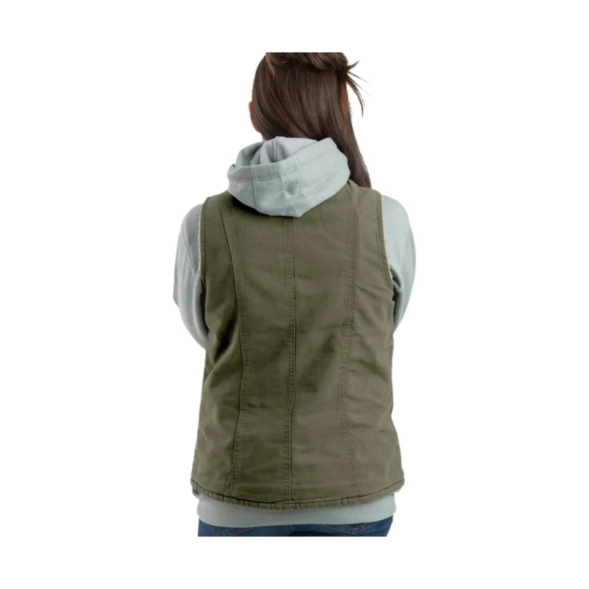 Berne Women's Canyon Sherpa Lined Vest - Cedar Green