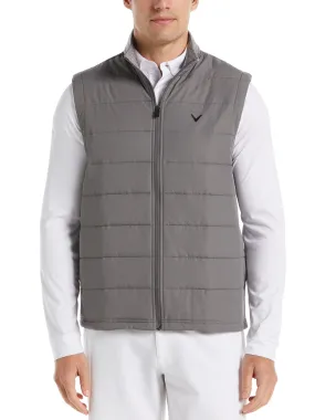 Big & Tall Mixed Media Full Zip Puffer Golf Vest