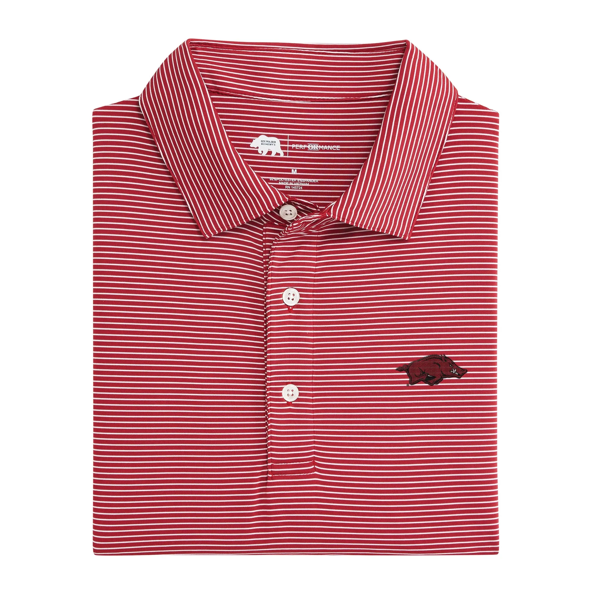 Birdie Stripe Arkansas Performance Polo