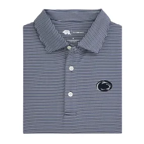 Birdie Stripe Penn State Performance Polo - Dark Denim