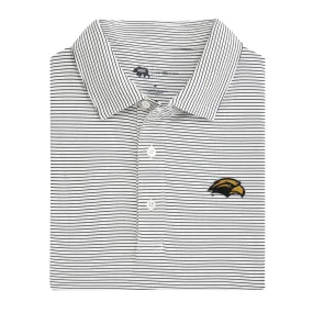 Birdie Stripe Southern Miss Performance Polo - Black