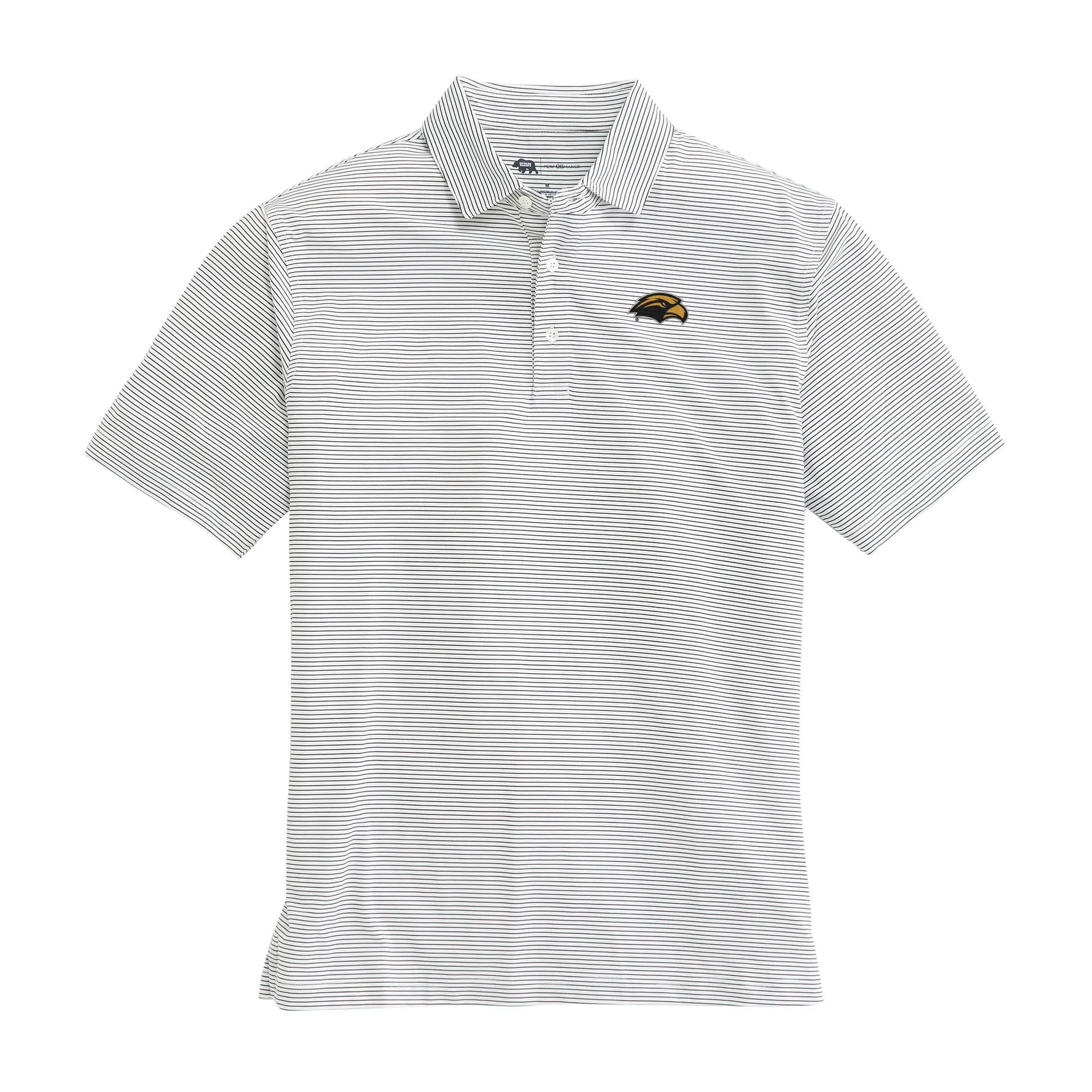 Birdie Stripe Southern Miss Performance Polo - Black