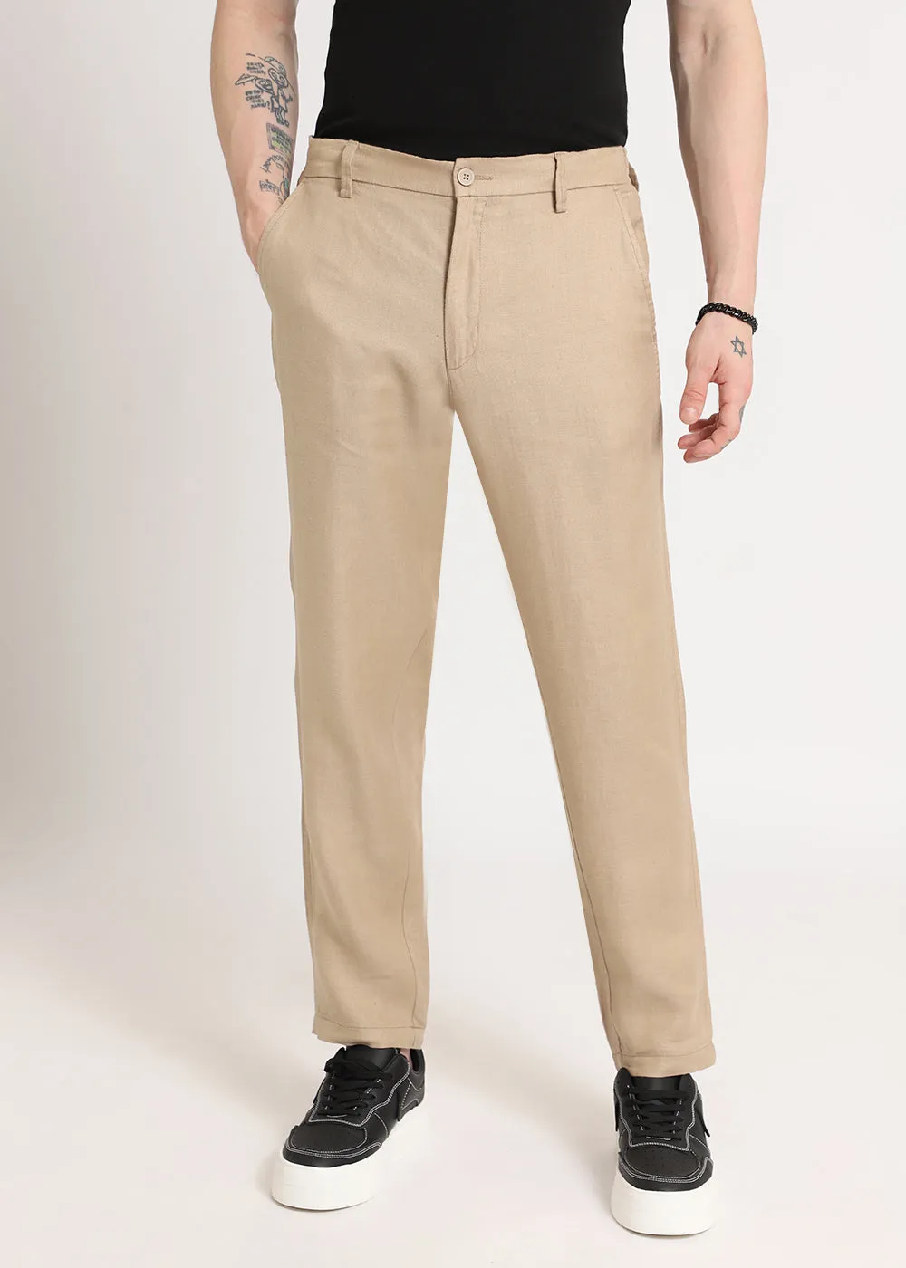 Bisque Cream Linen Pant