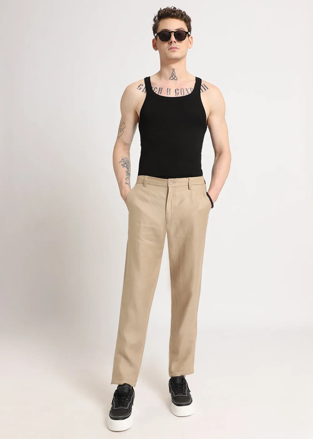 Bisque Cream Linen Pant